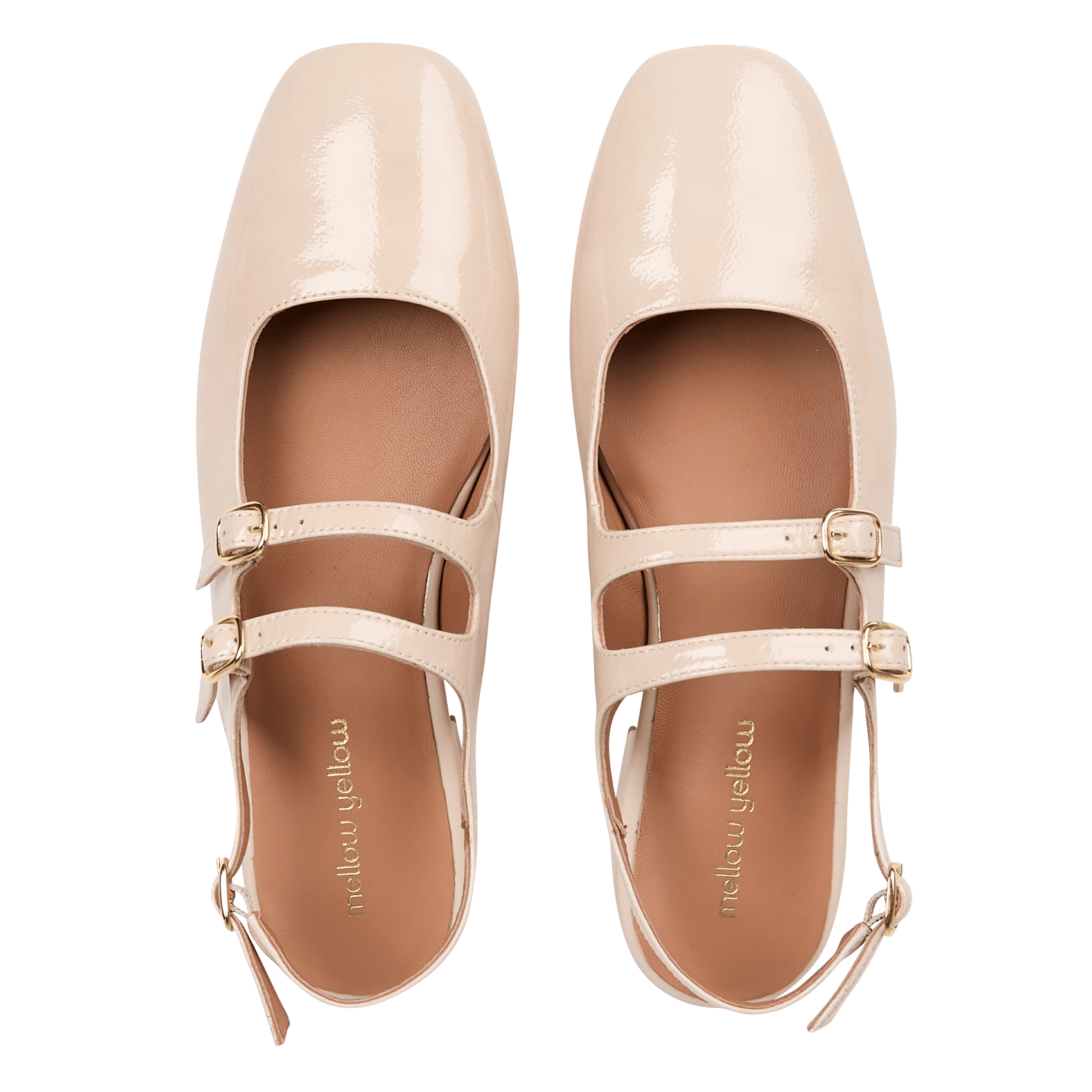 Hoge sandalen met vierkante hak MELLOW YELLOW Beige