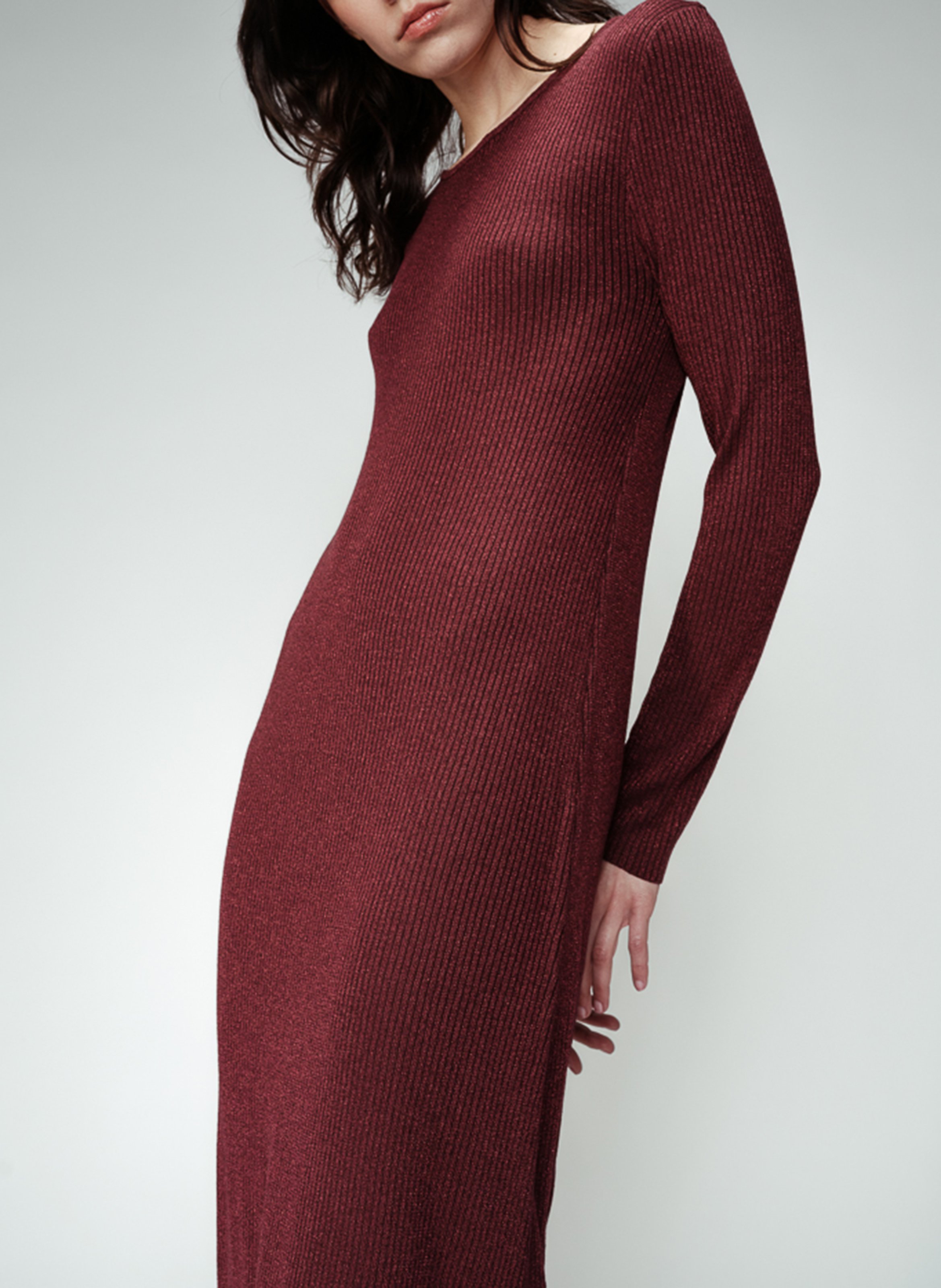 Robe longue en maille GRACE ET MILA Rouge