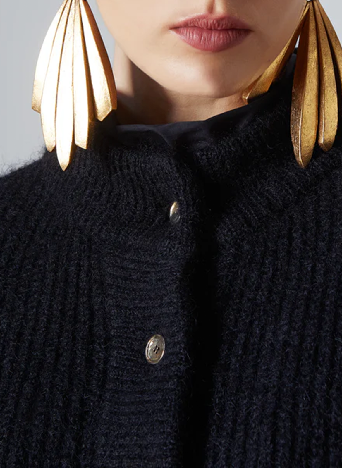 Cardigan en mohair et laine mélangé THE LABEL EDITION Noir