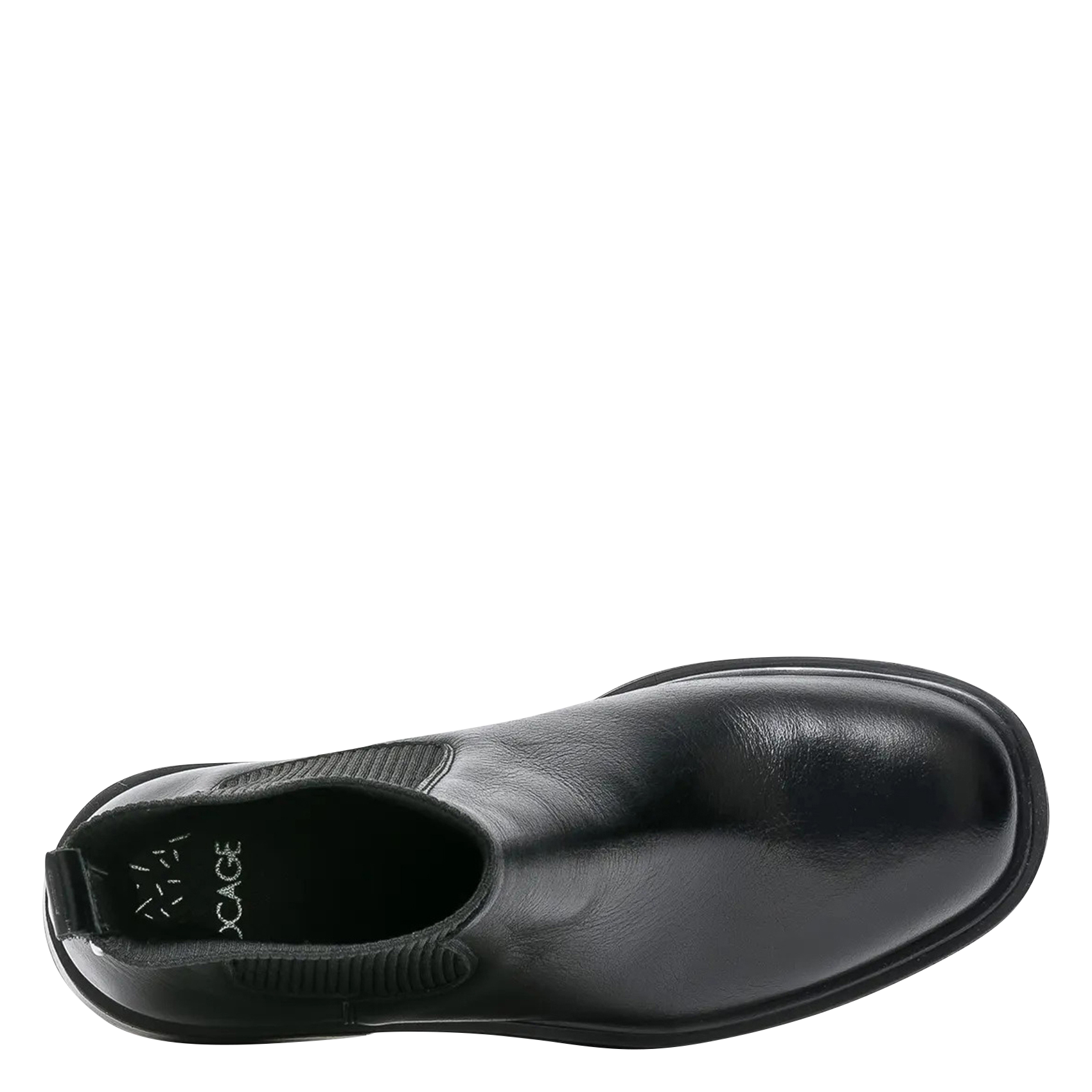 Mixed leather mid-calf boots BOCAGE Black