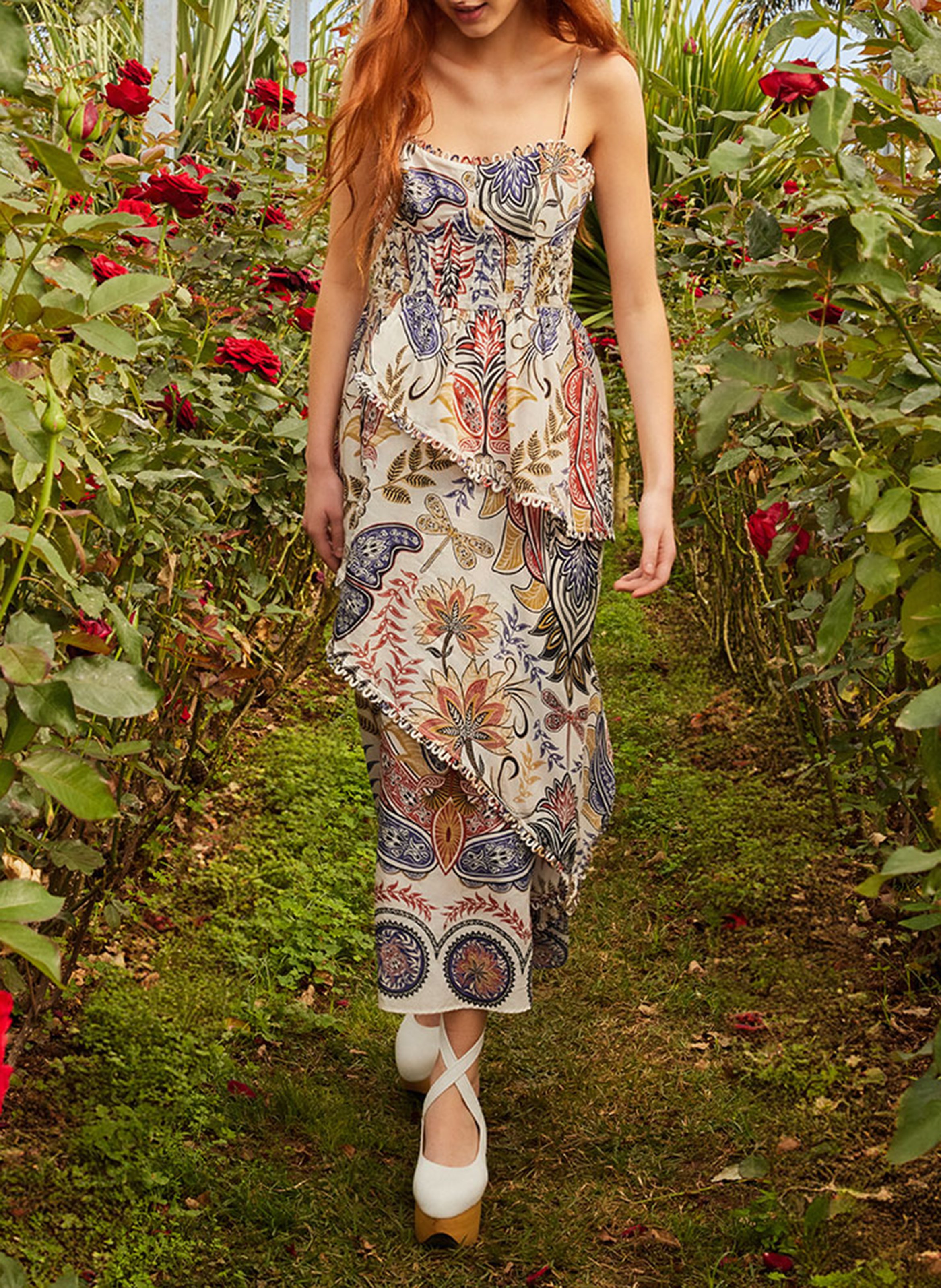 Robe longue imprimée FARM RIO Multicolore