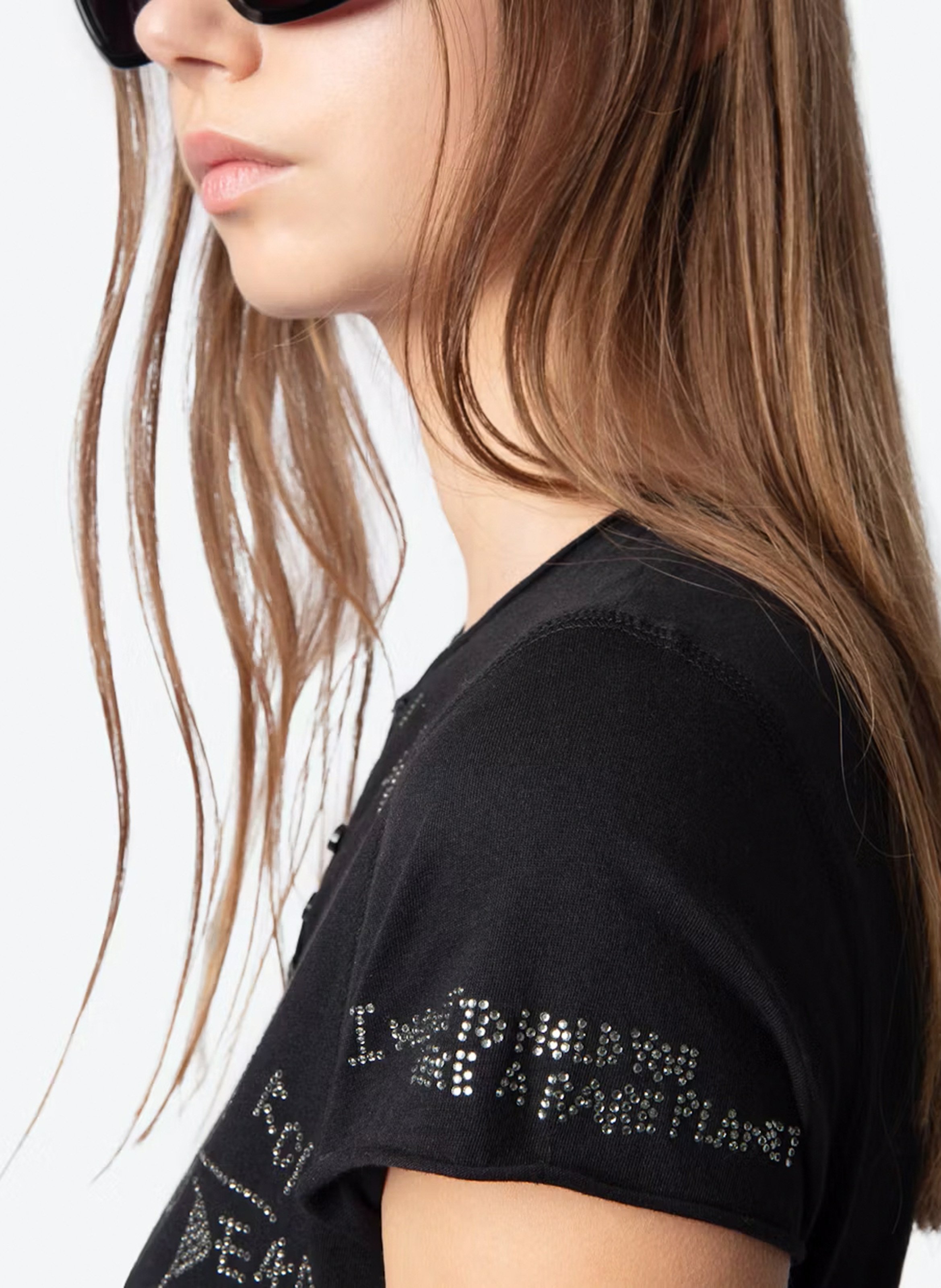 Tunesisches T-Shirt aus Baumwolle Schwarz