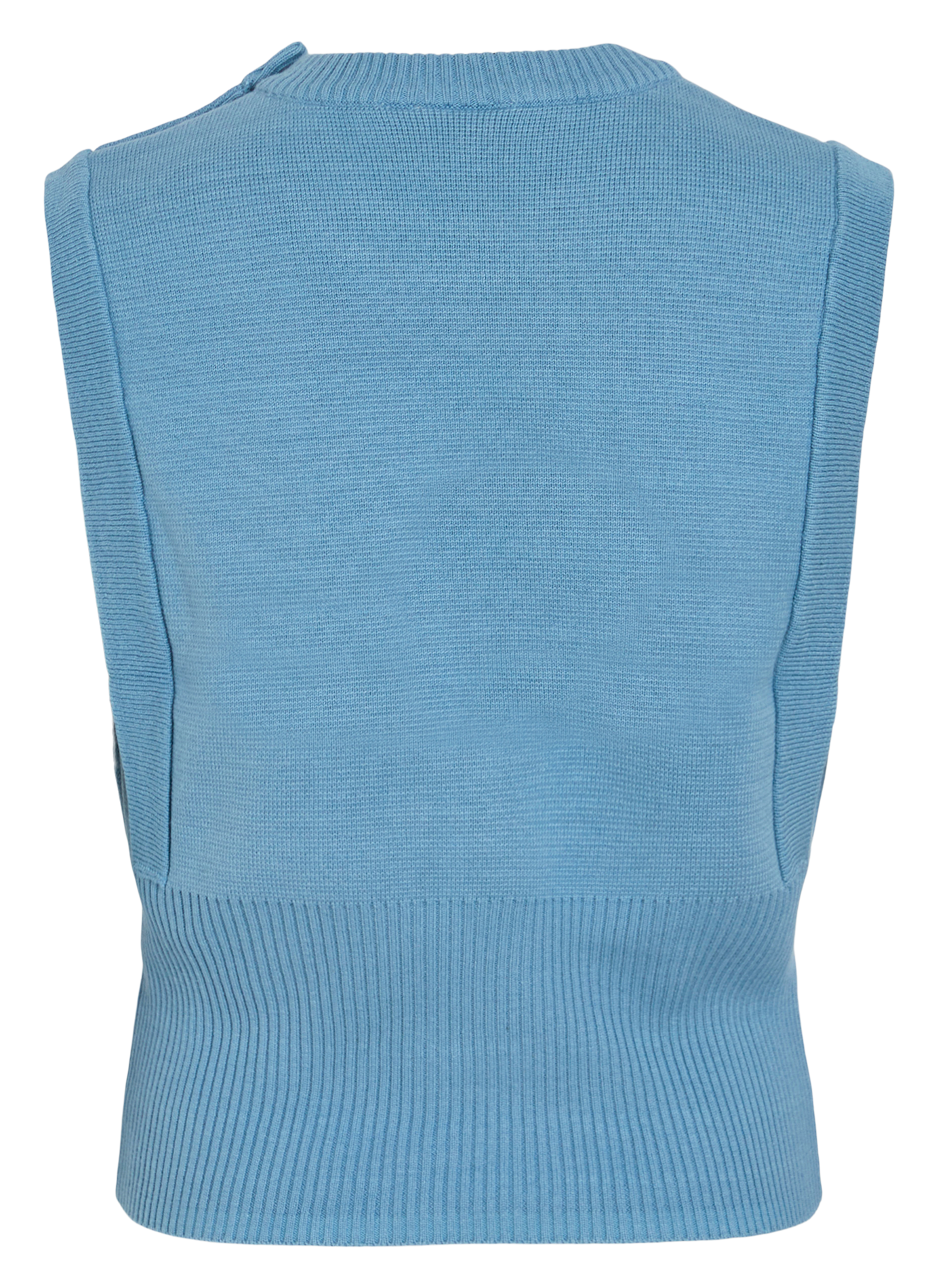 Striped sleeveless cotton blend vest ROUGE EDIT Blue