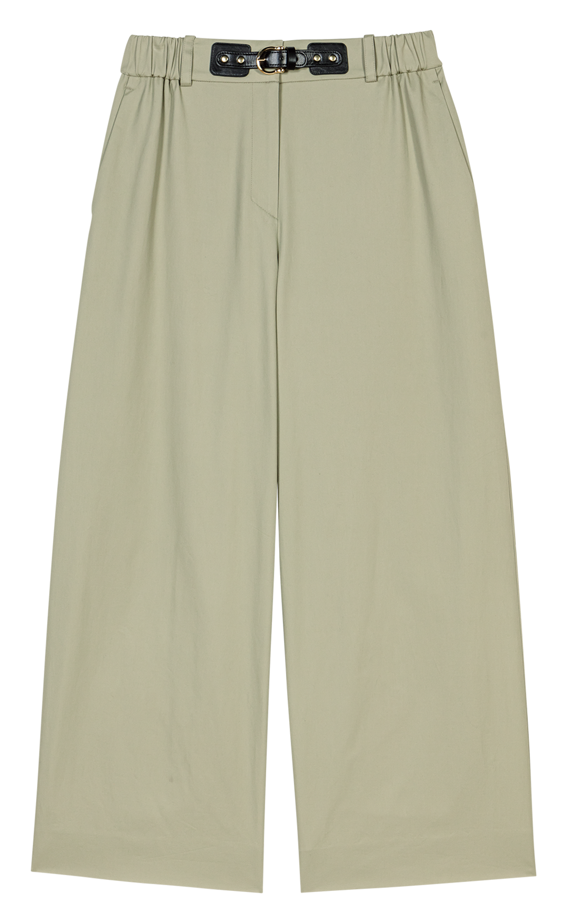 Wide cotton trousers  MAJE Khaki