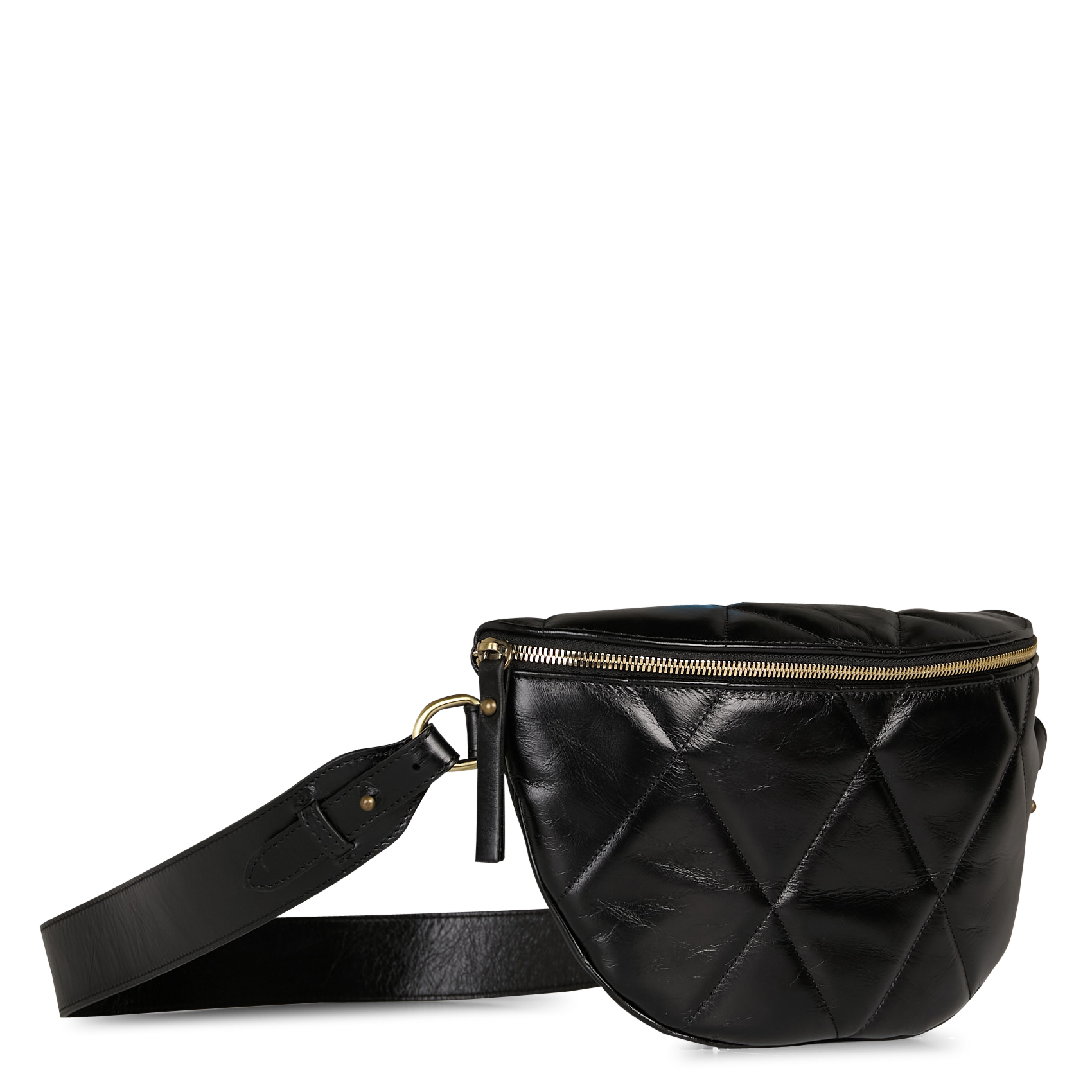 Sac banane en cuir matelassé MAISON 123 Noir