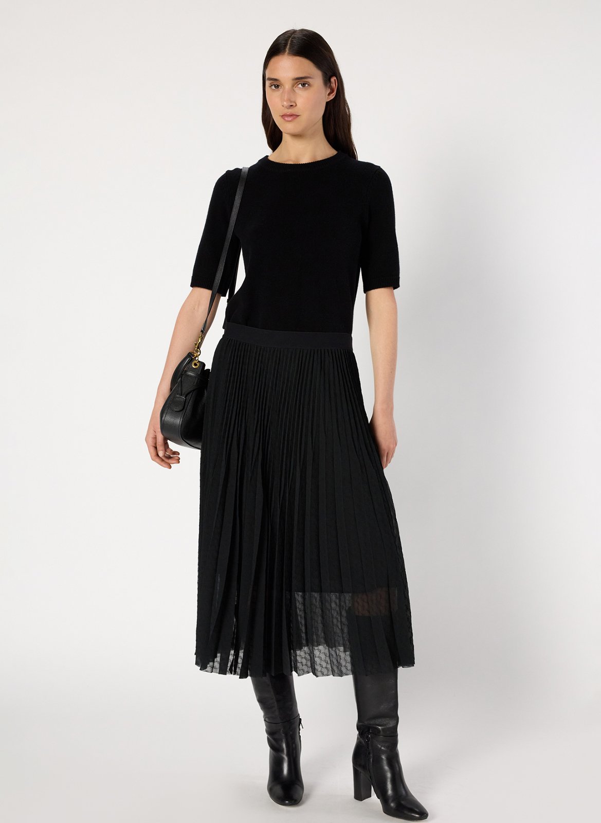 Jupe midi plissée GERARD DAREL Noir
