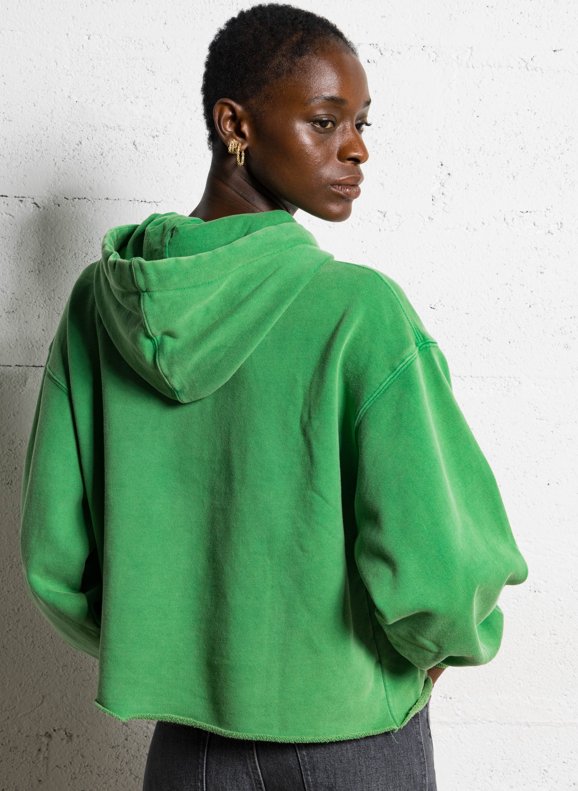 Sweat col rond en coton mélangé NEWTONE Vert