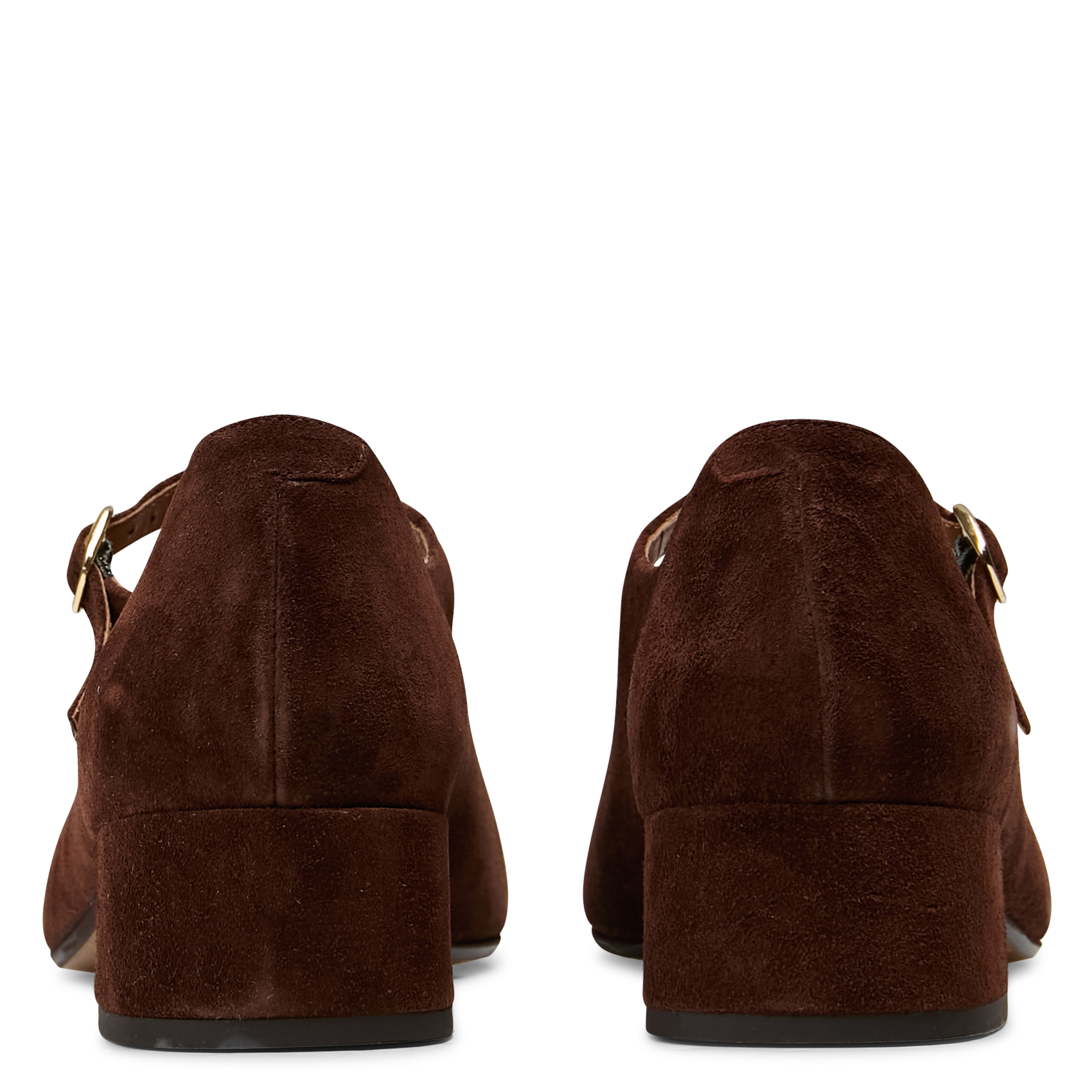 Babies à talons en cuir velours MELLOW YELLOW Marron