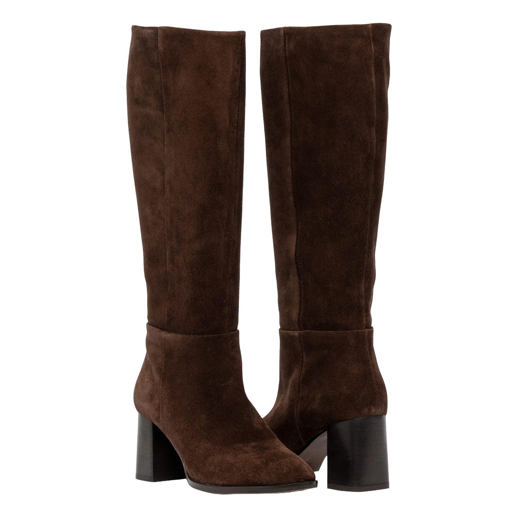 Velour leather high boots BOCAGE Brown