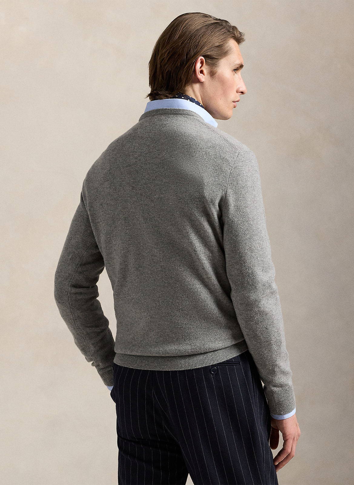 Gestreepte wollen trui POLO RALPH LAUREN Grijs