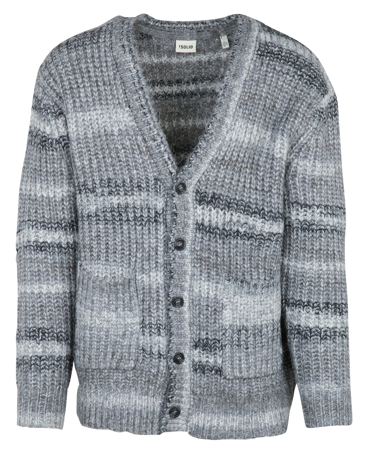 Gilet oversize col V SOLID Noir