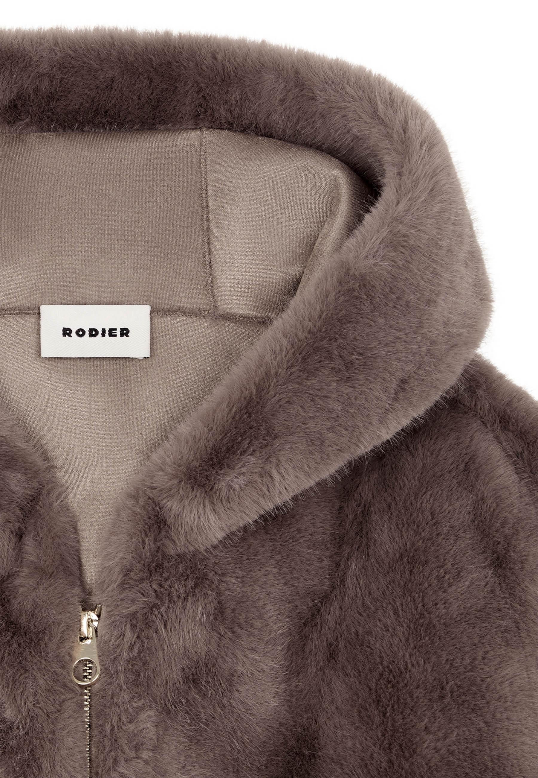 Veste à capuche fausse fourrure RODIER Brown