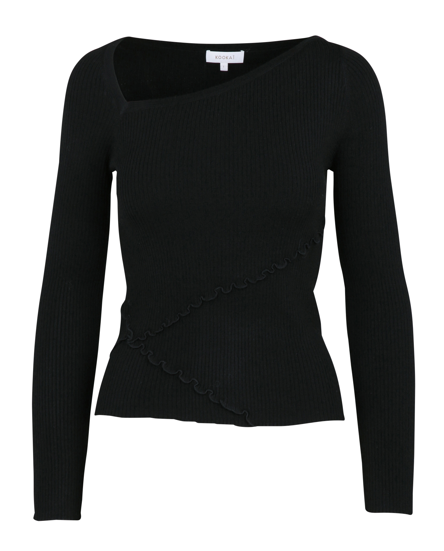 Pull col asymétrique KOOKAI Noir