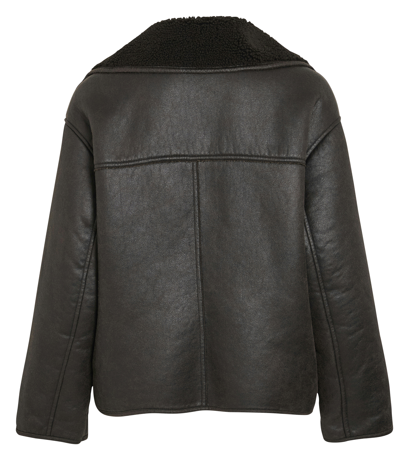 Coat with tailored collar VILA Brown