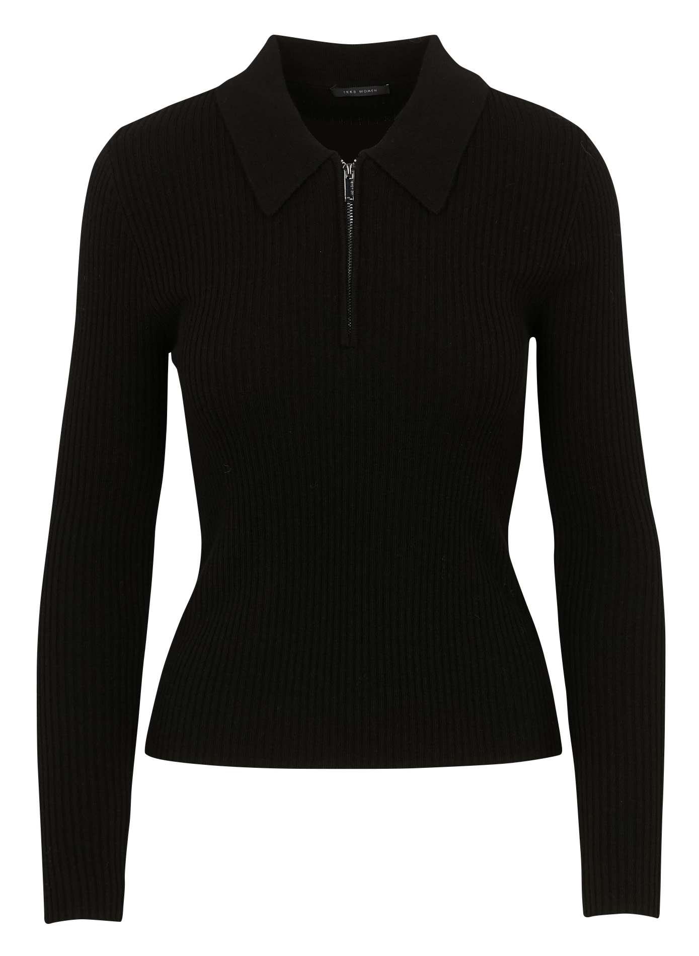 Wool sweater with polo collar IKKS Black