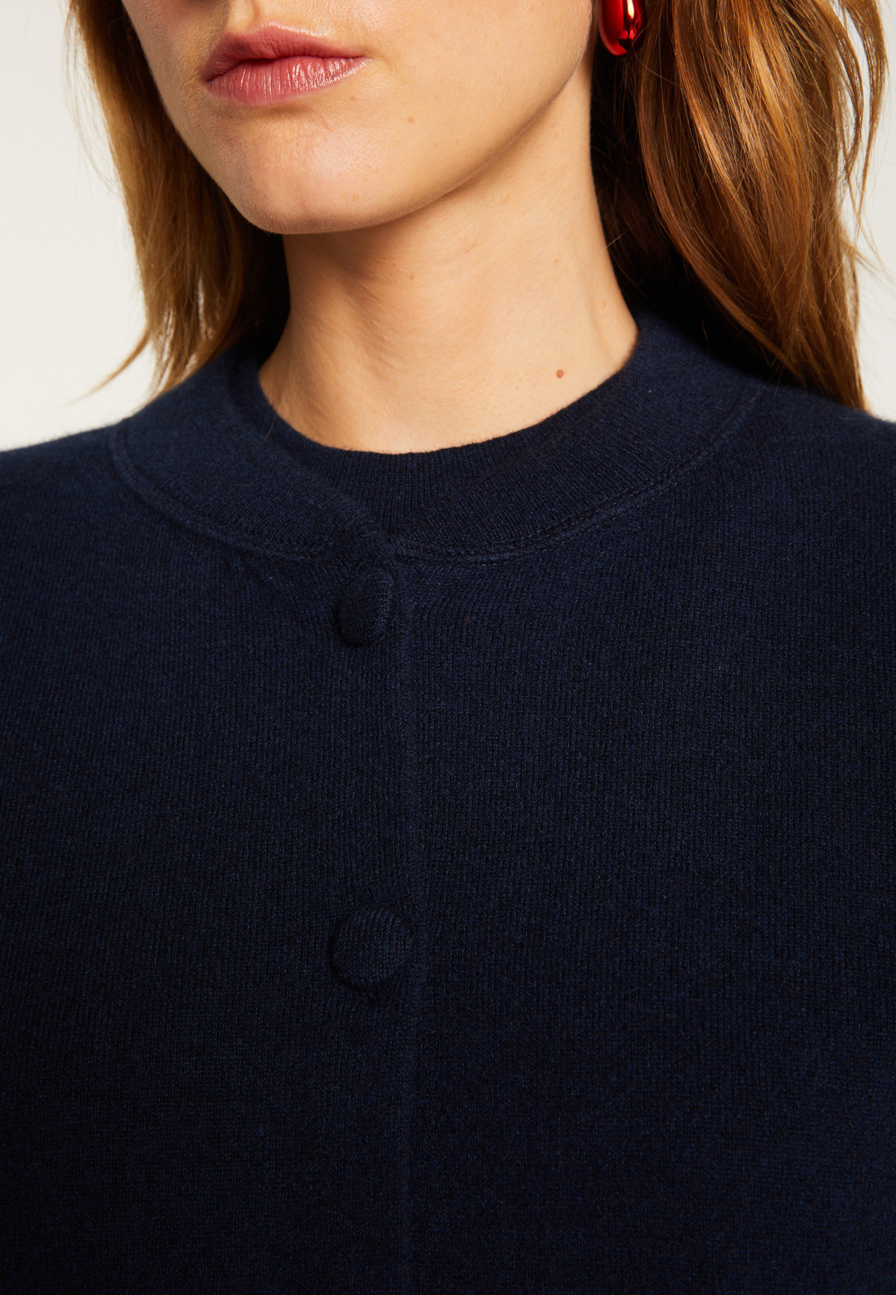 Buttoned cashmere cardigan Blue