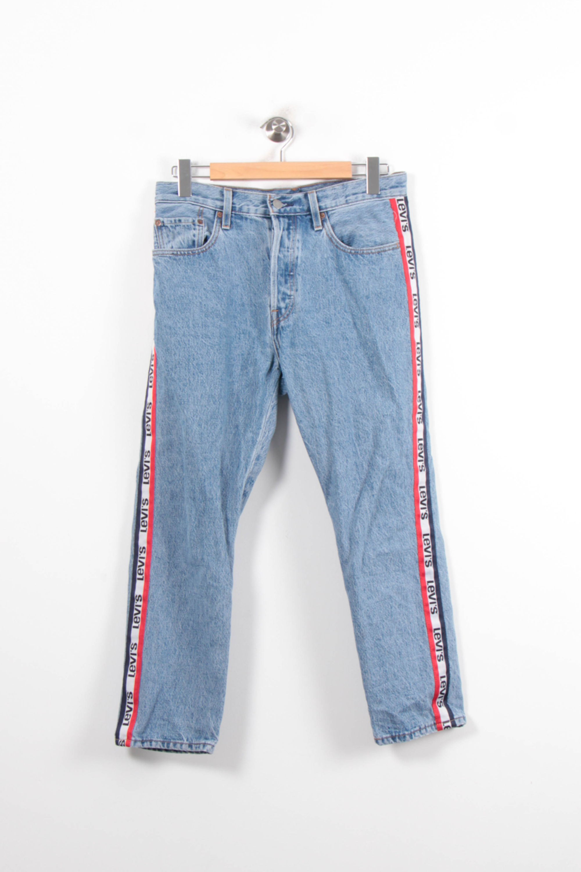 Cropped slim jeans with studs LEVI'S - Seconde main Blue