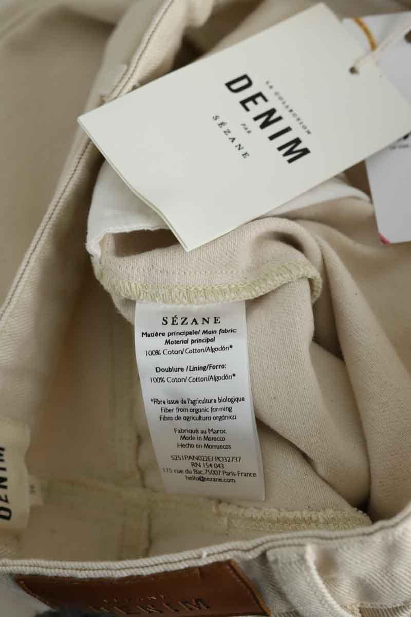 Straight cotton-blend pants SEZANE - Seconde main Beige