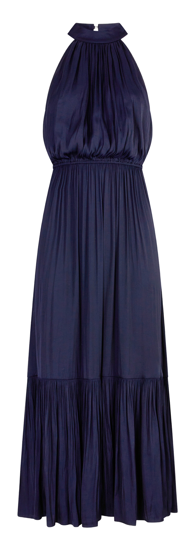 Robe longue évasée col ras du cou MORGAN Bleu
