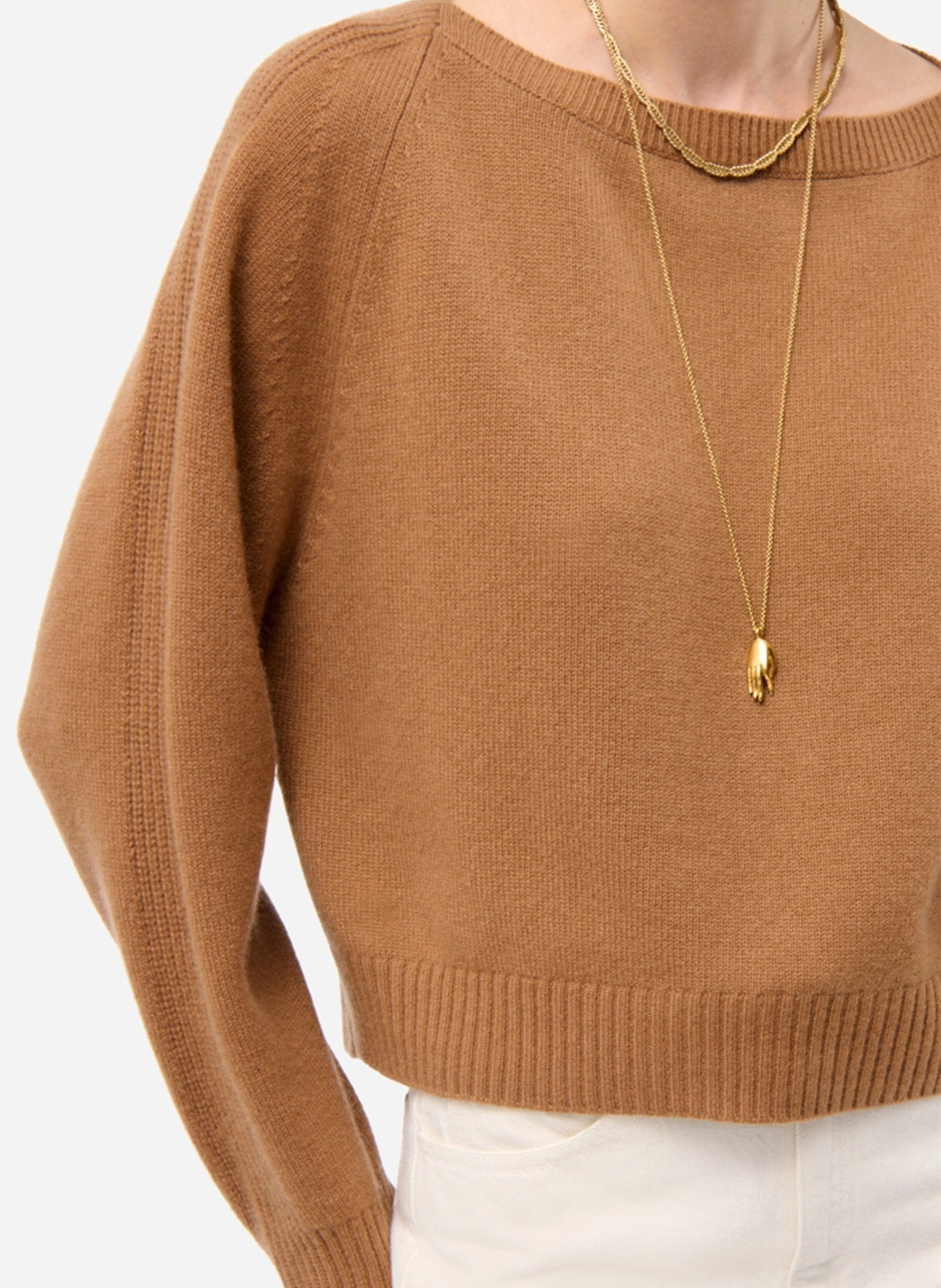 Belted cashmere sweater VANESSA BRUNO Brown