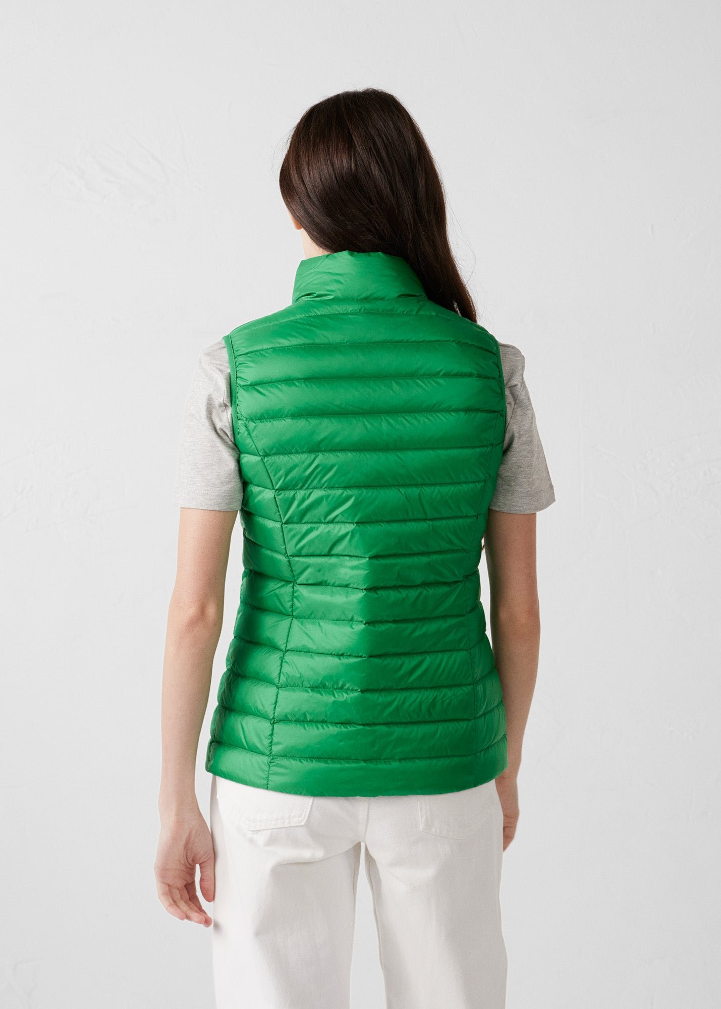 Sleeveless lightweight down vest seda JOTT Green