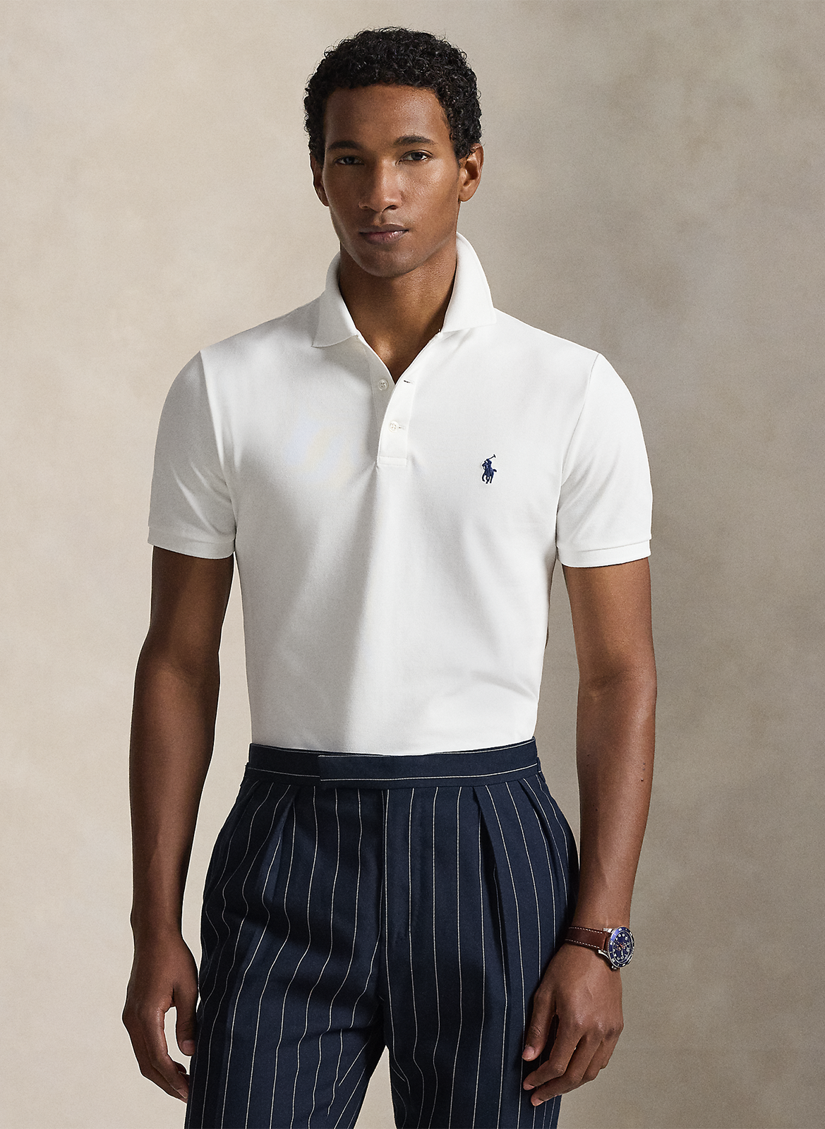 Slim-fit polo - katoenblend POLO RALPH LAUREN Wit