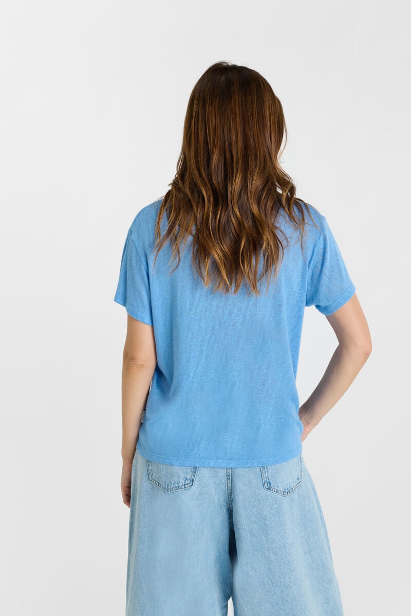 Tommy Badge T-shirt LE TEMPS DES CERISES Blue