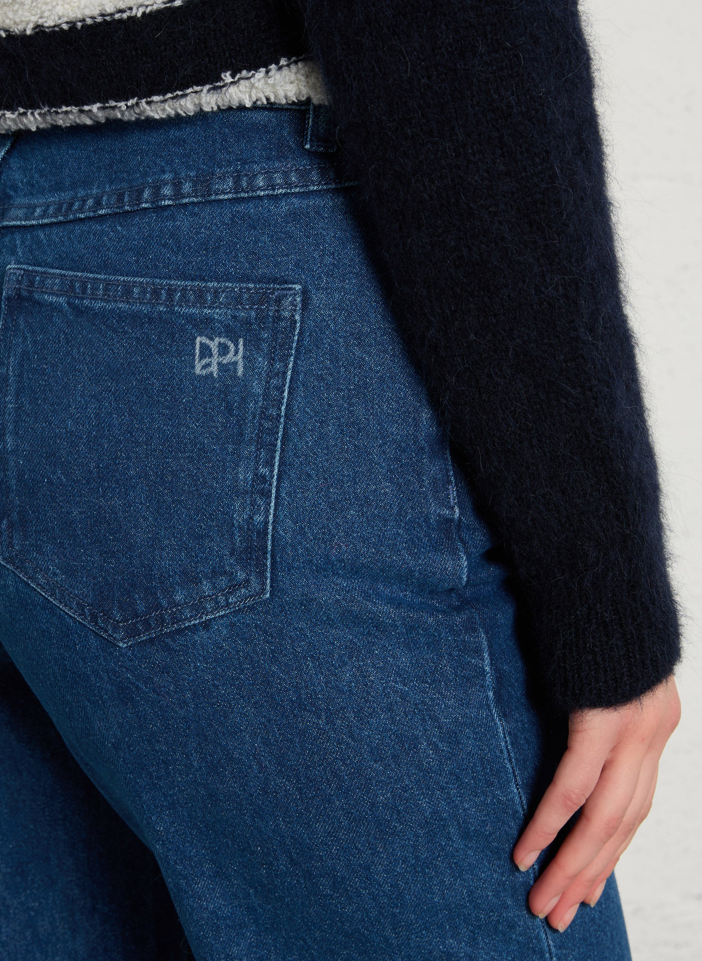 Csally - Gerade geschnittene Baumwollhose DES PETITS HAUTS Blau