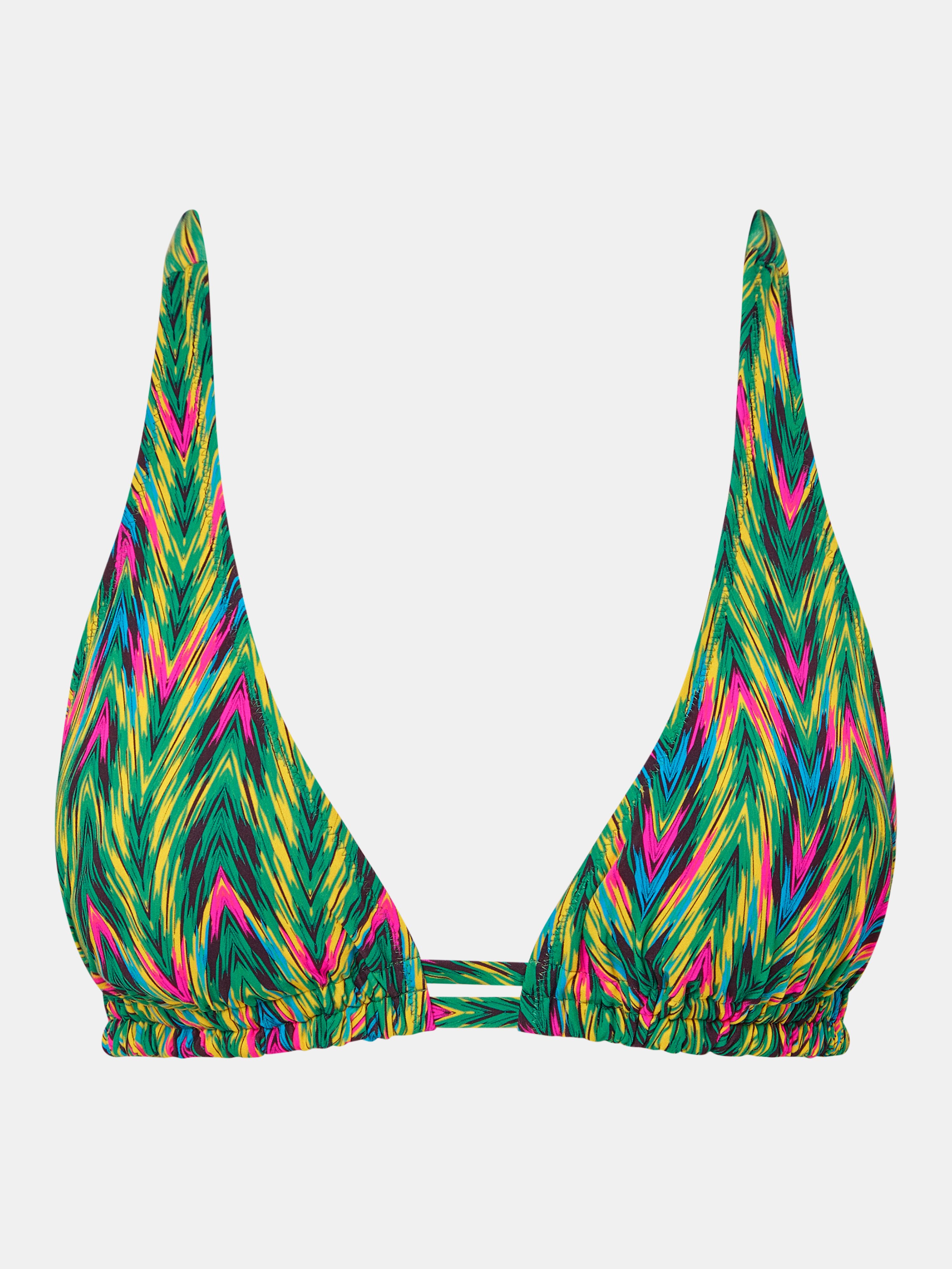 Triangle swimsuit top without underwire and with removable spacer cups CHANTELLE PULP Green