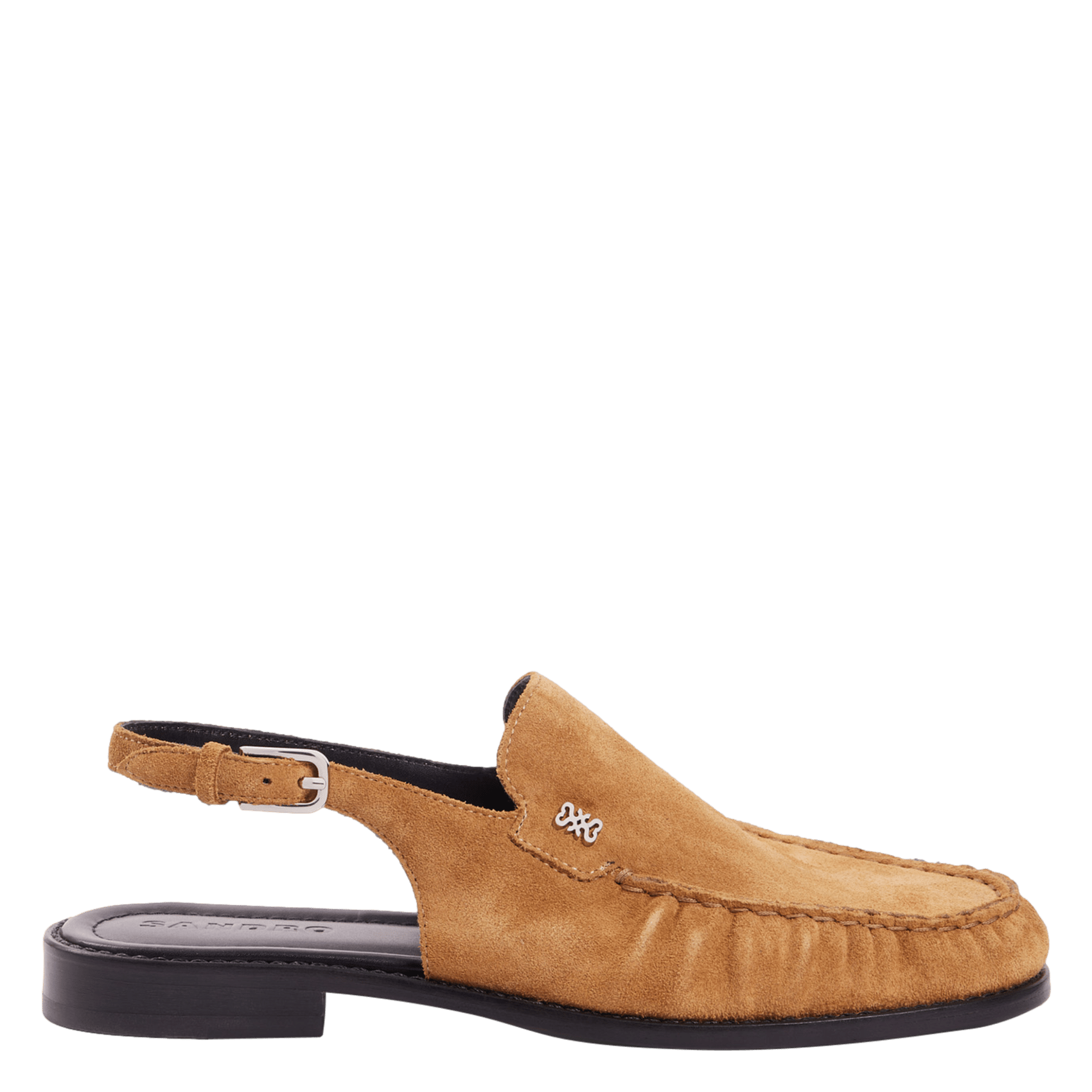 Mocassins slingbacks en cuir suède SANDRO Beige