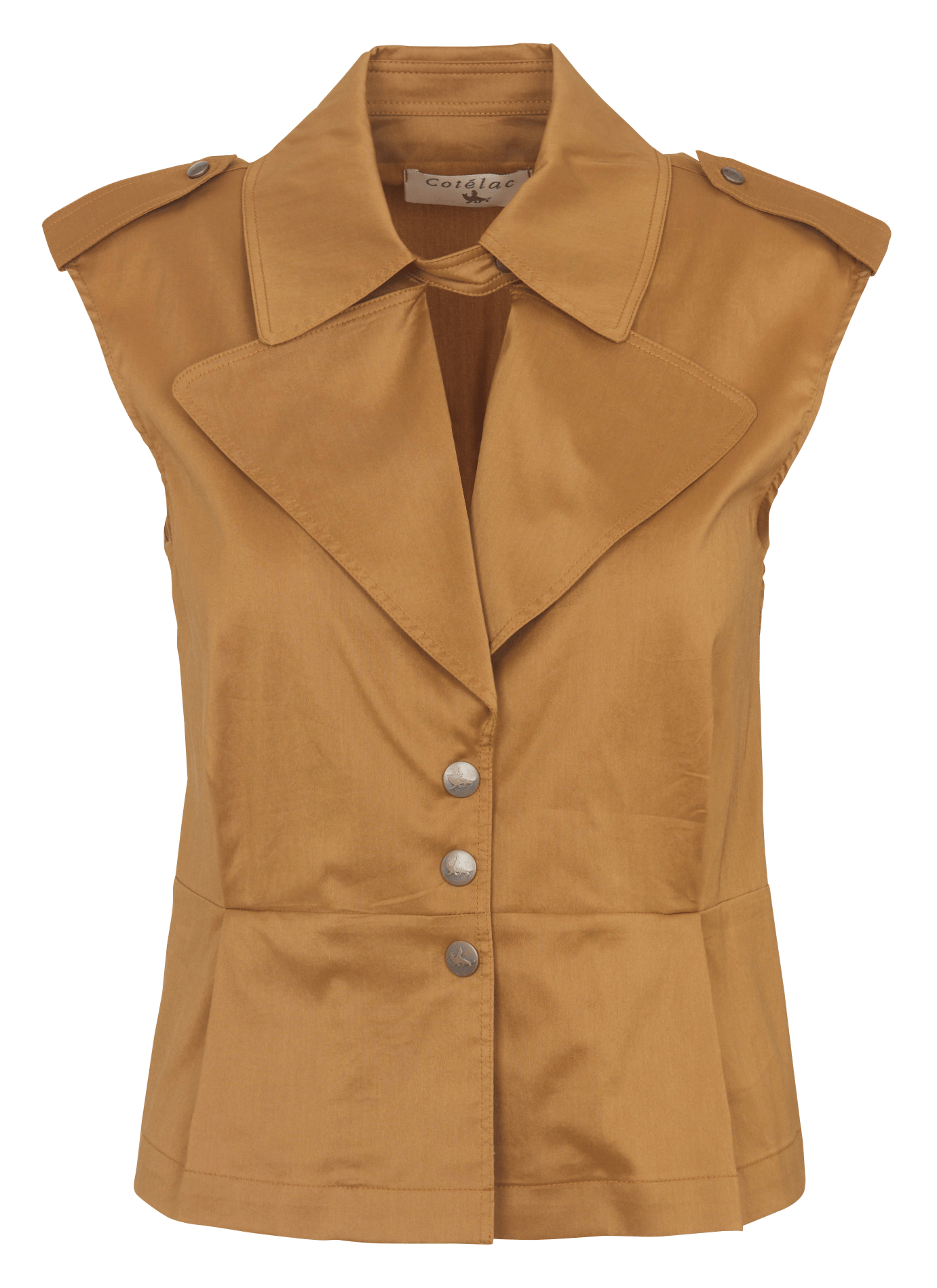 Cotton and wool shirt with tailored collar COTELAC Brown