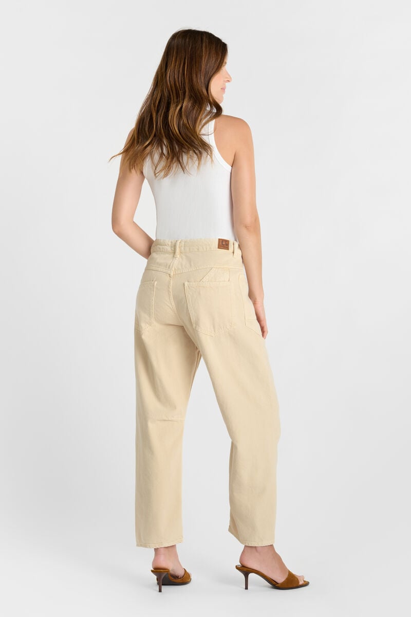 Loose jeans, wide leg, length 34 LE TEMPS DES CERISES Yellow