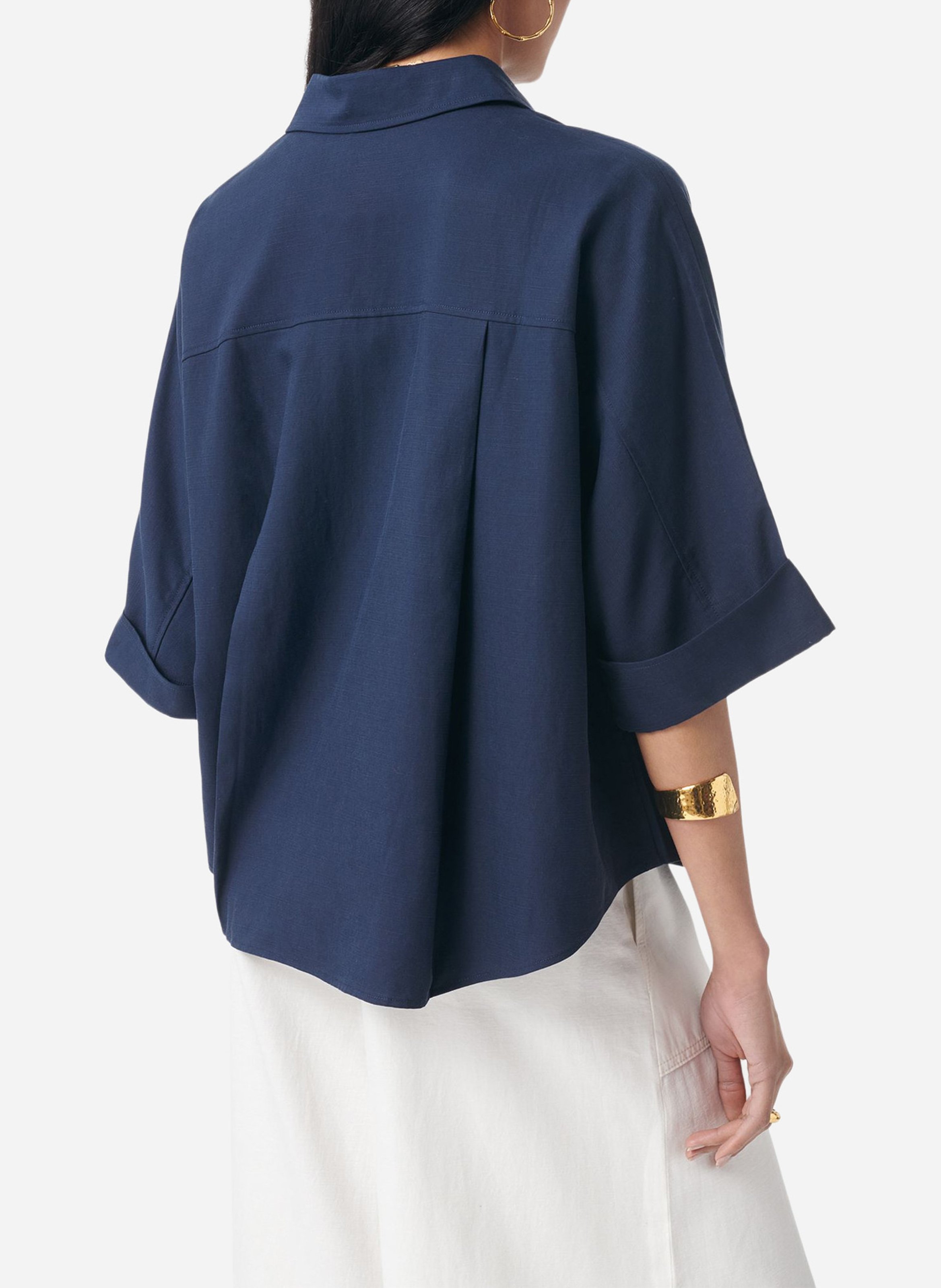 Camisa a rayas con cuello clásico VANESSA BRUNO Azul