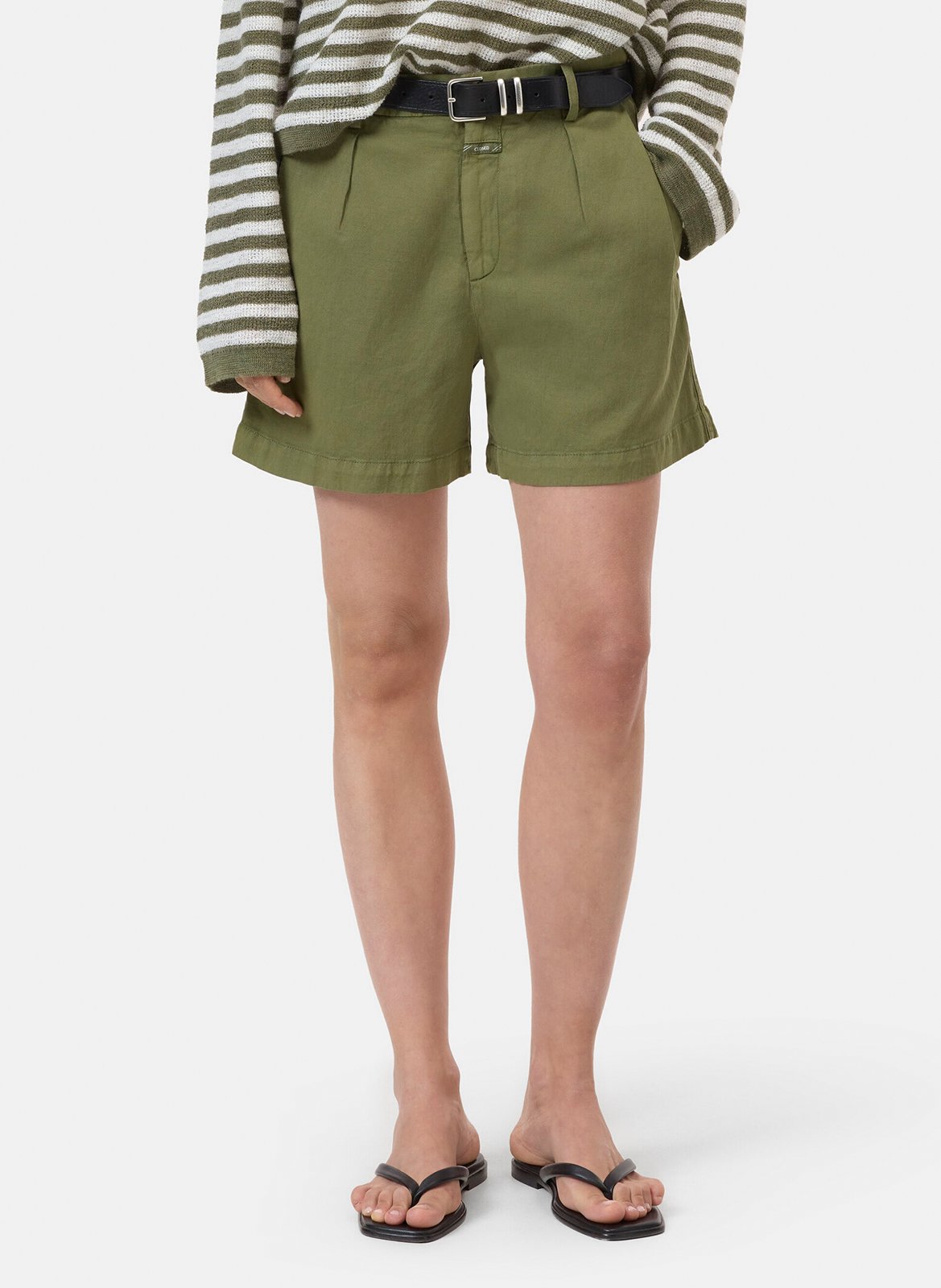 Corta grande plisada lisa CLOSED Verde