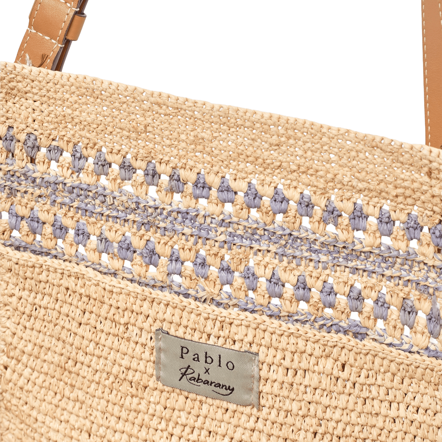 Cabas en raphia PABLO Bleu