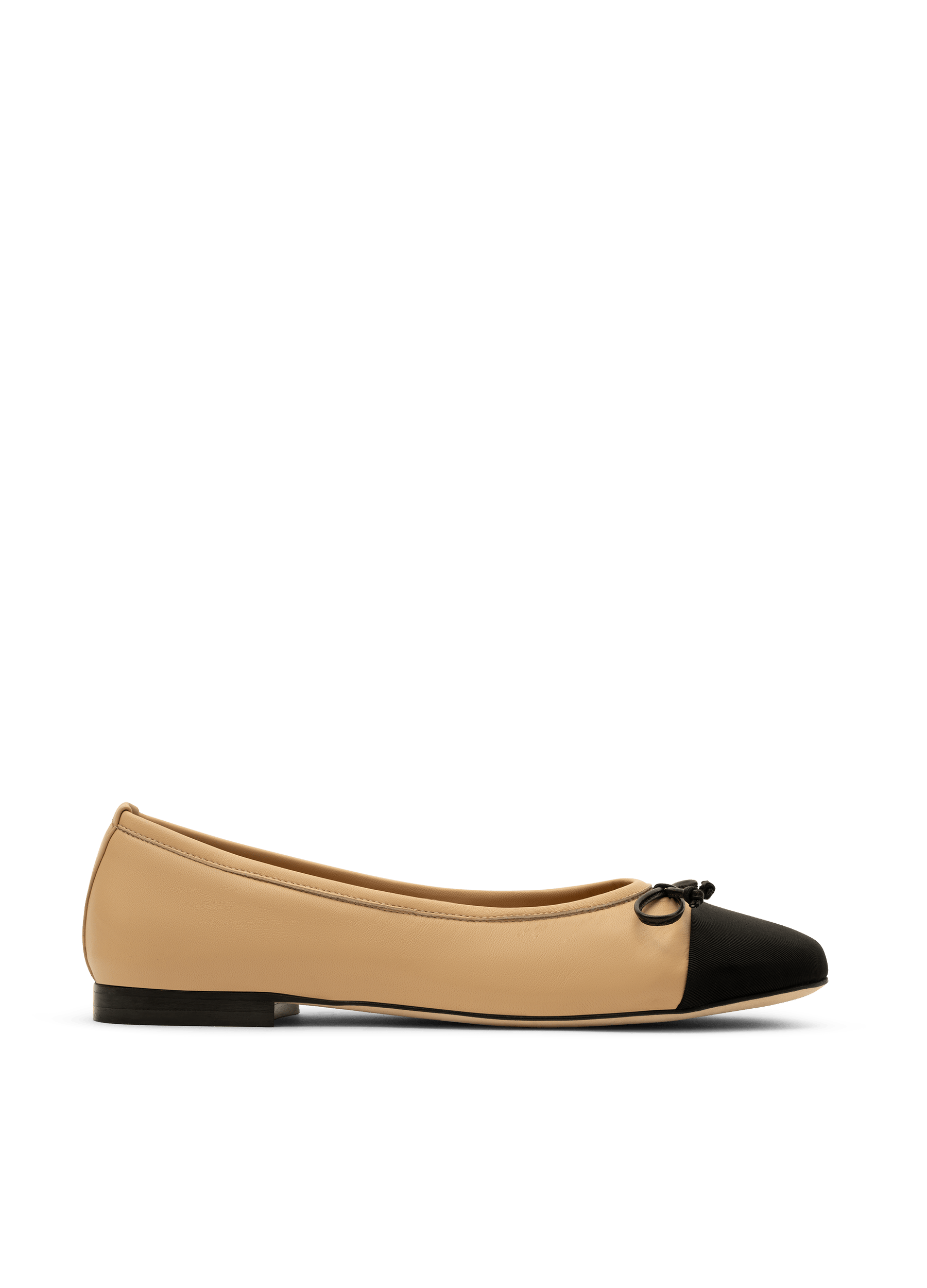 Beige nappa leather ballerina flats - sacchetto PARALLELE PARIS Beige