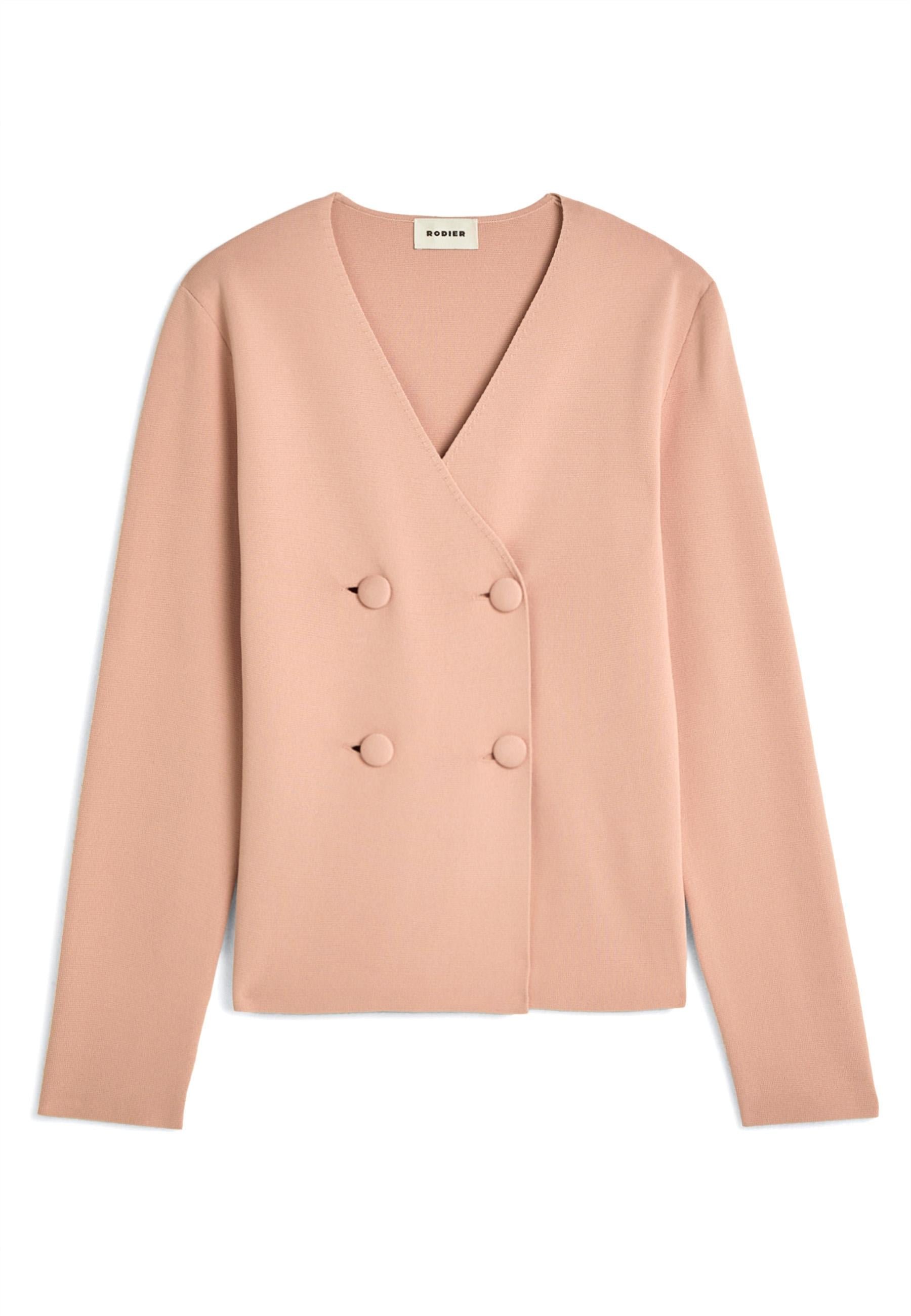Crossed knit jacket RODIER Pink