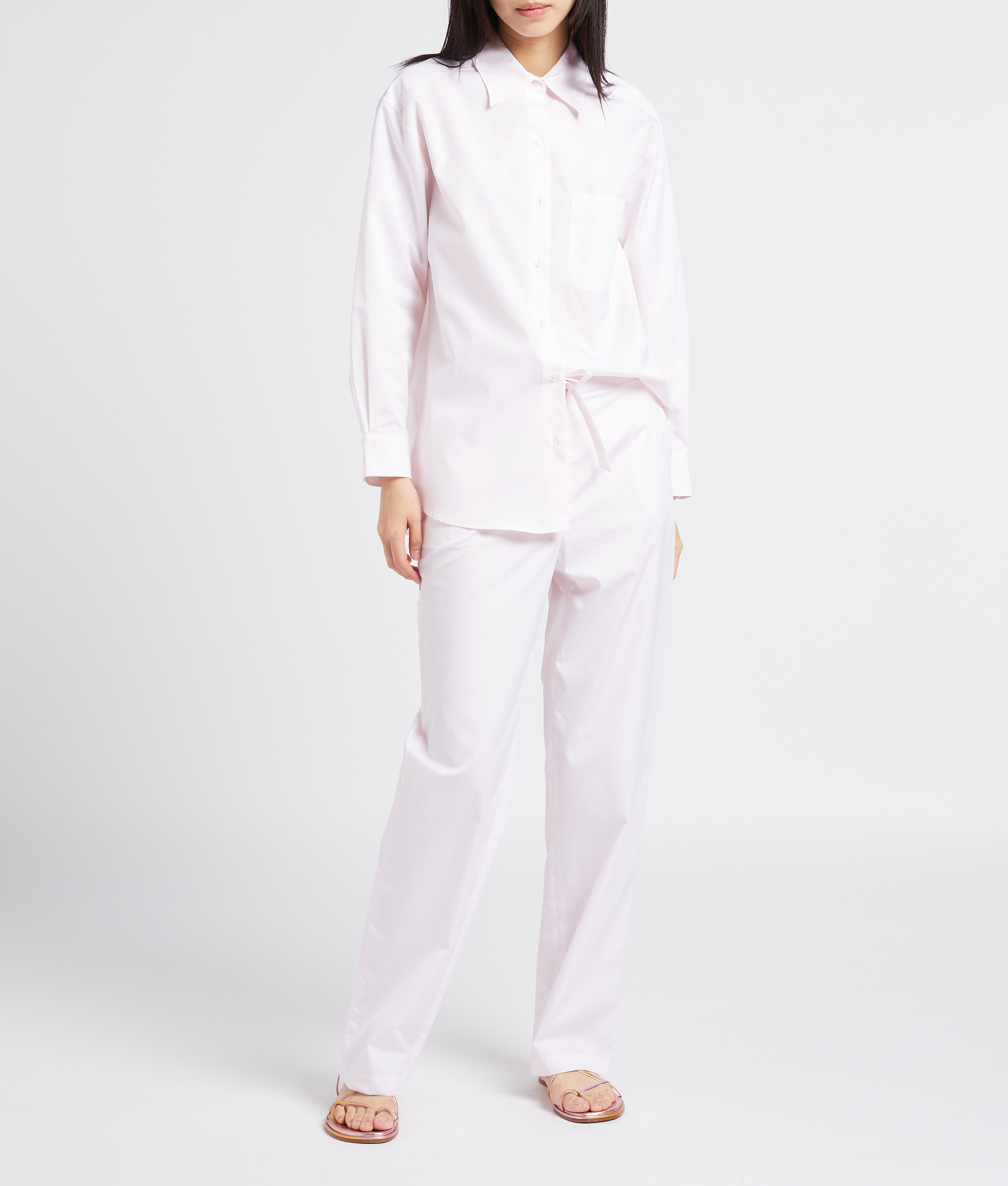 Weites Baumwollhemd mit klassischem Kragen PAUL AND JOE Rosa