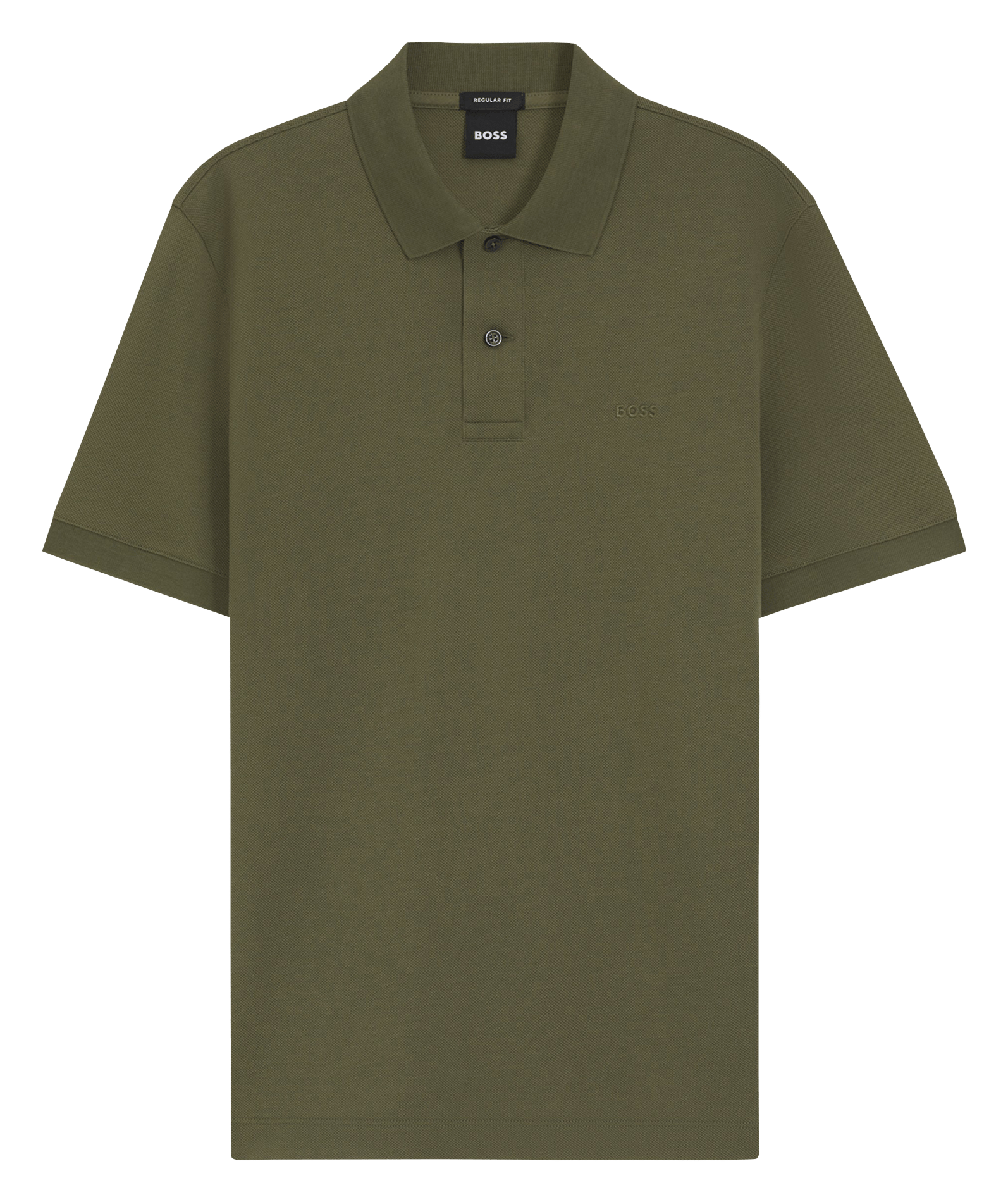 Solid Short-Sleeve Polo Shirt BOSS Khaki
