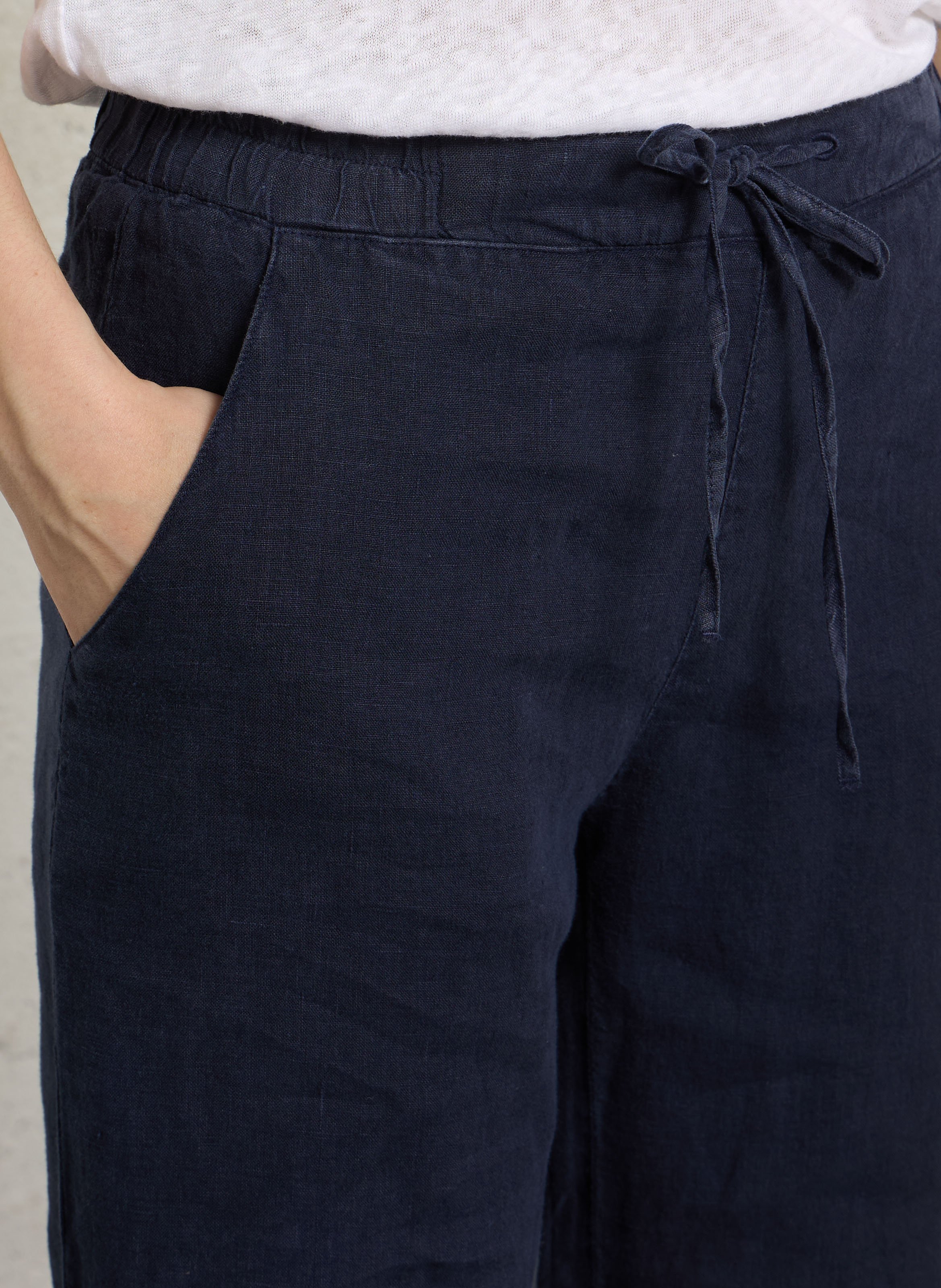 Rechte broek van linnen ARMOR LUX Blauw