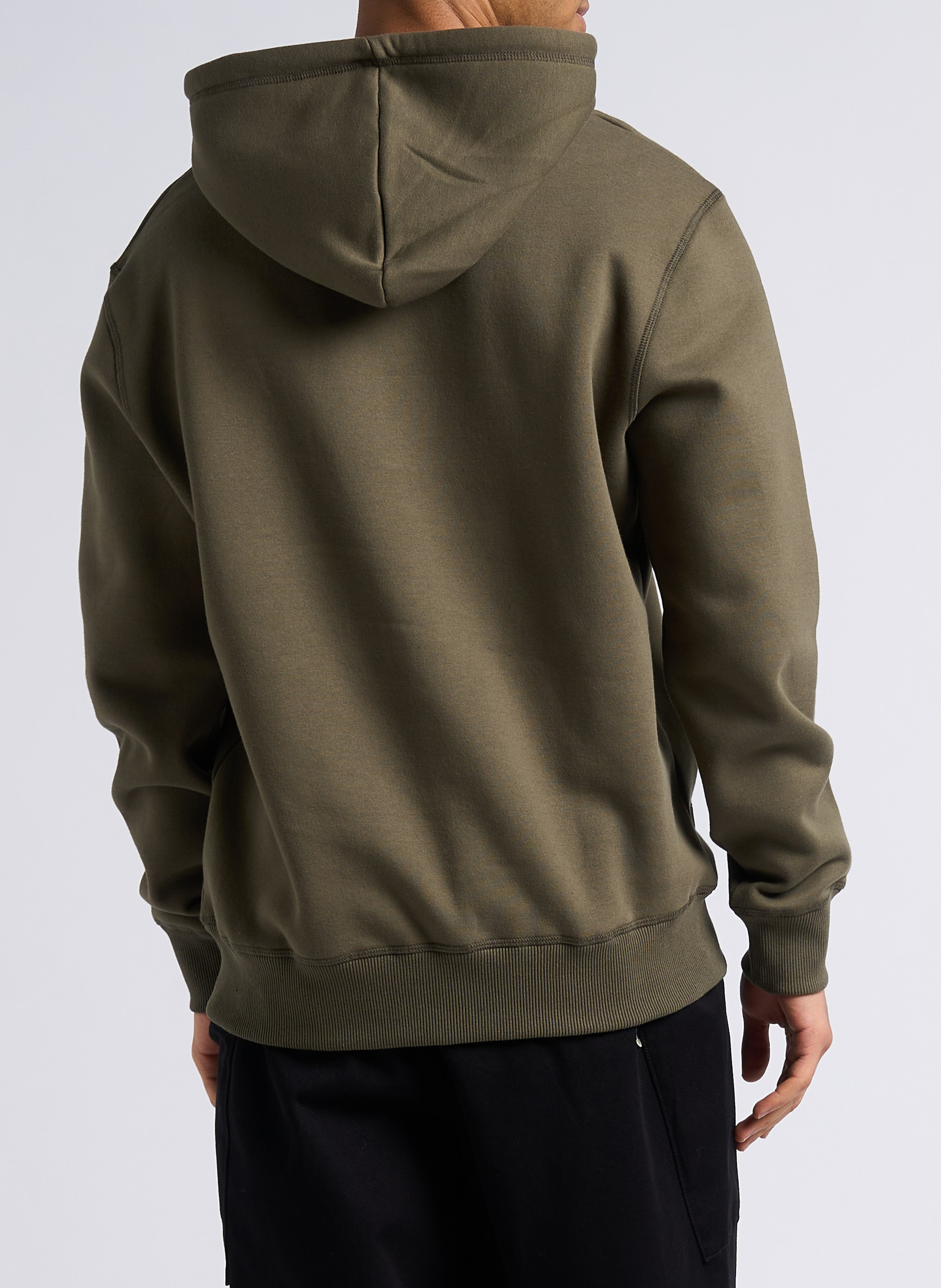 Kapuzensweatshirt aus Baumwoll-Mix mit Stickerei, Regular Fit SCHOTT Khaki