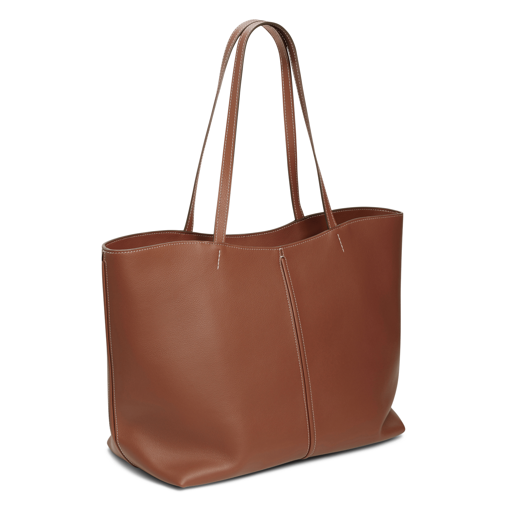 Leather tote bag LE TANNEUR Multicolored