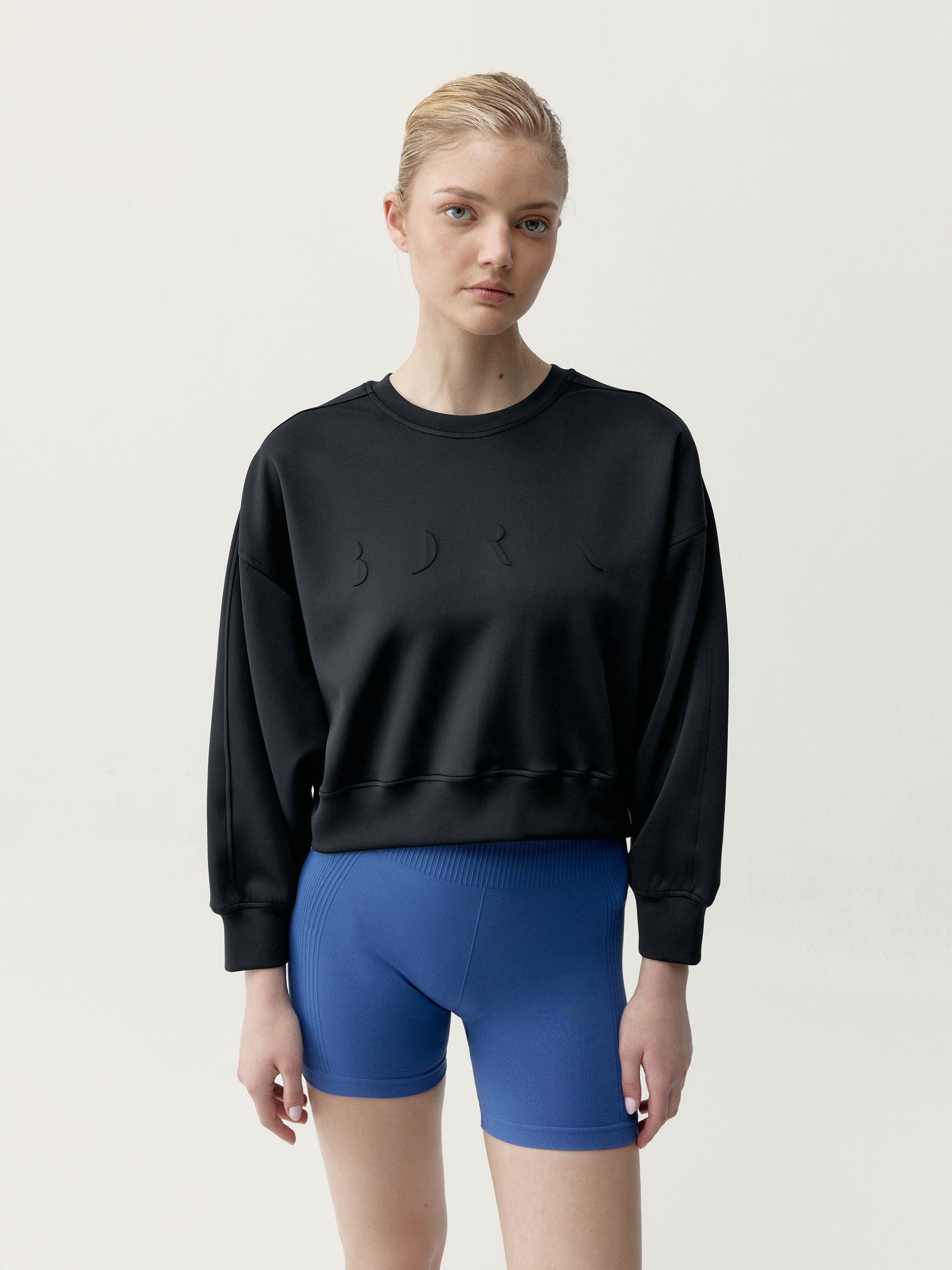 Soft-touch flora sweatshirt BORN Black