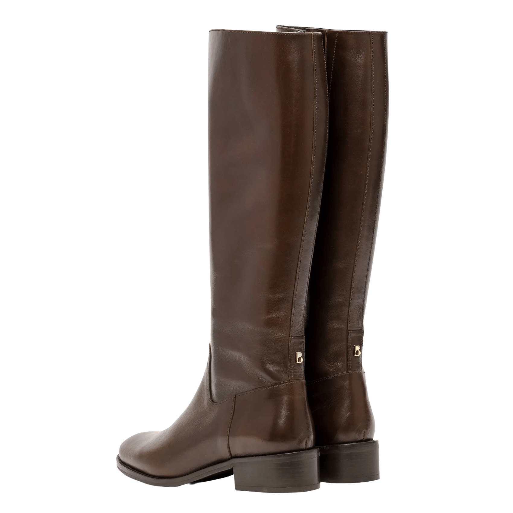 Effen leren laarzen BOCAGE Bruin