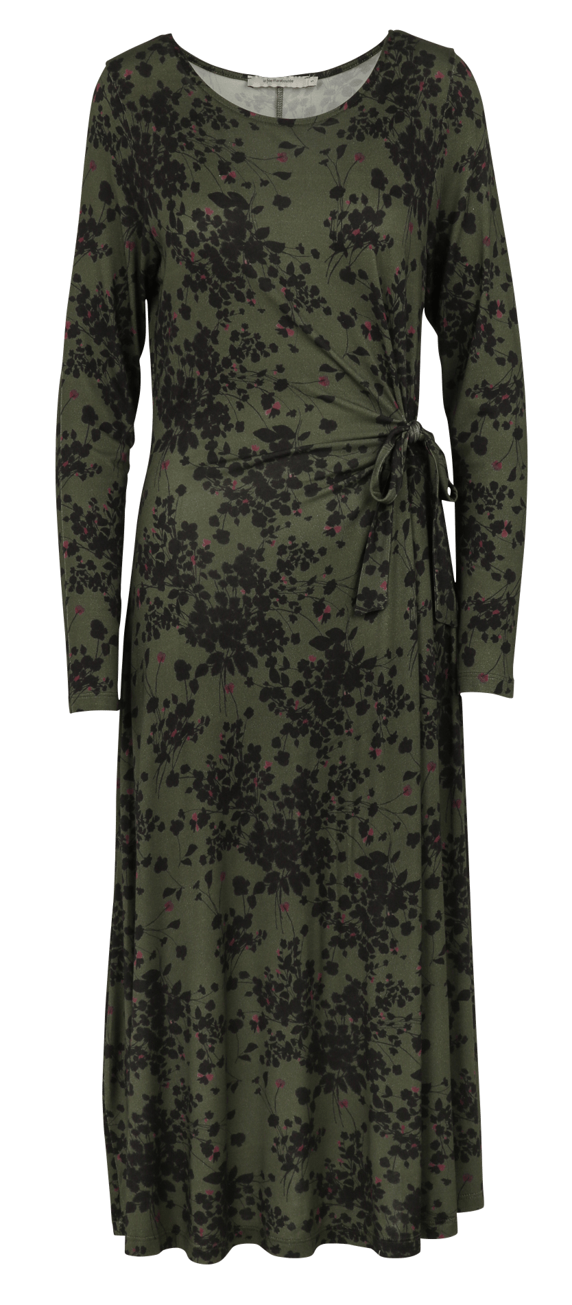 Robe longue col rond imprimé LA FEE MARABOUTEE Vert