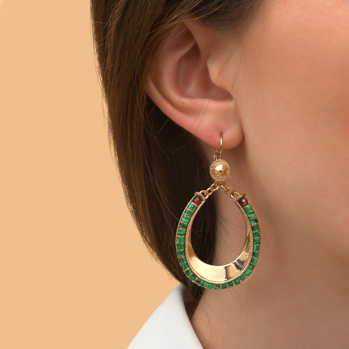 Sleeper earrings SATELLITE PARIS Green