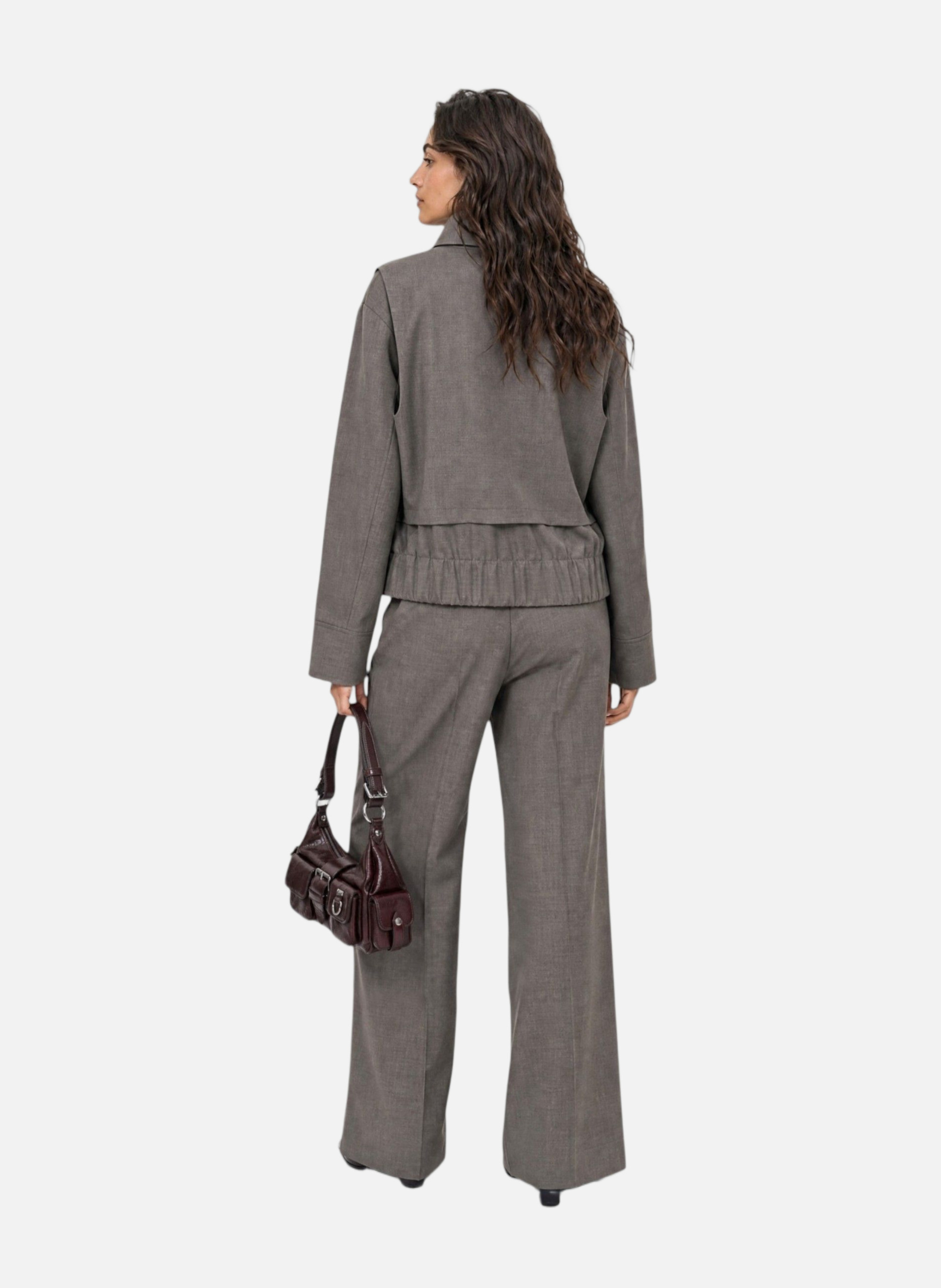 Straight-cut wool blend jacket THE KOOPLES Beige