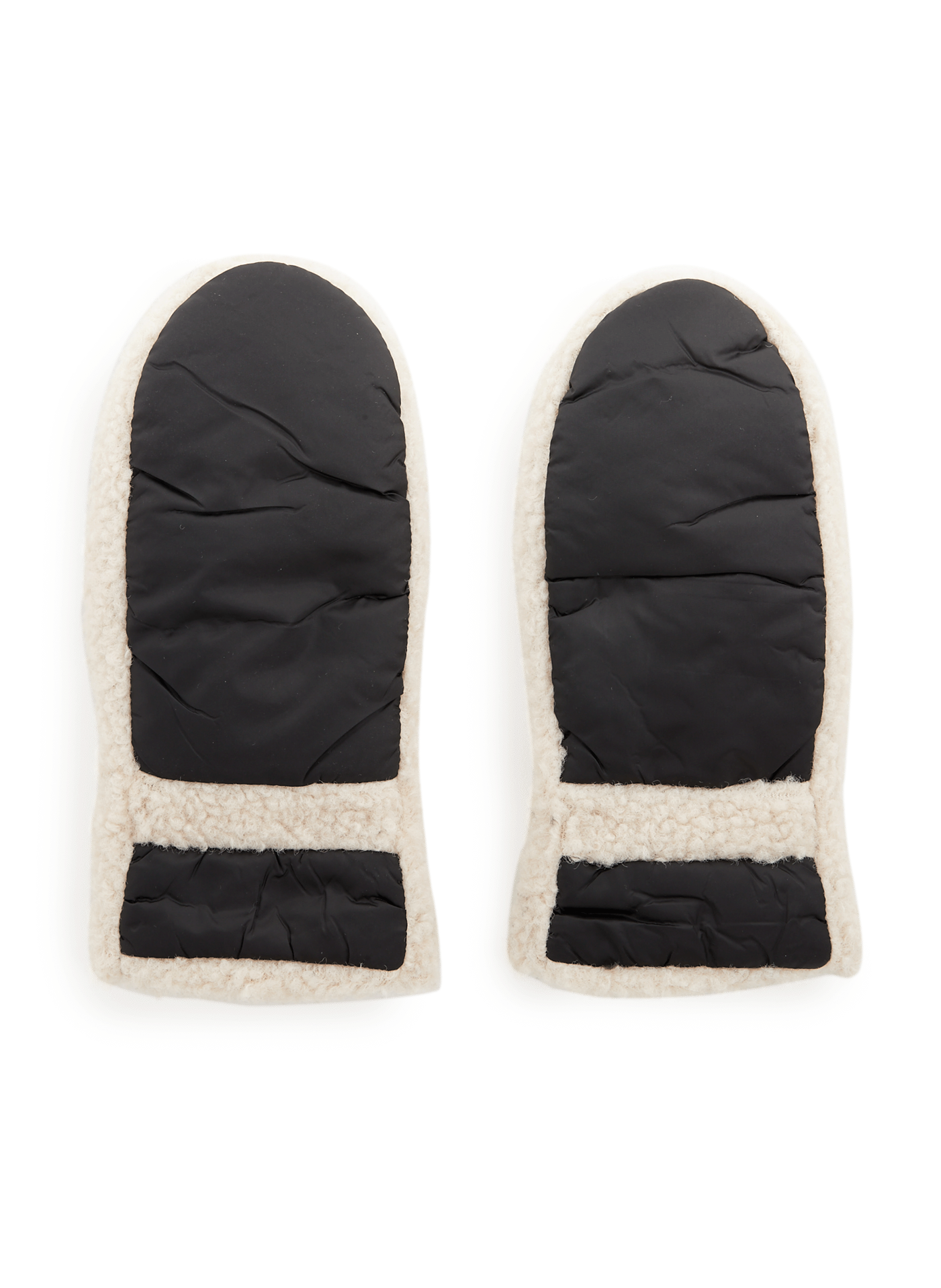 Shearling bi-material mittens ari lpw0223 SAISON 1865 Black