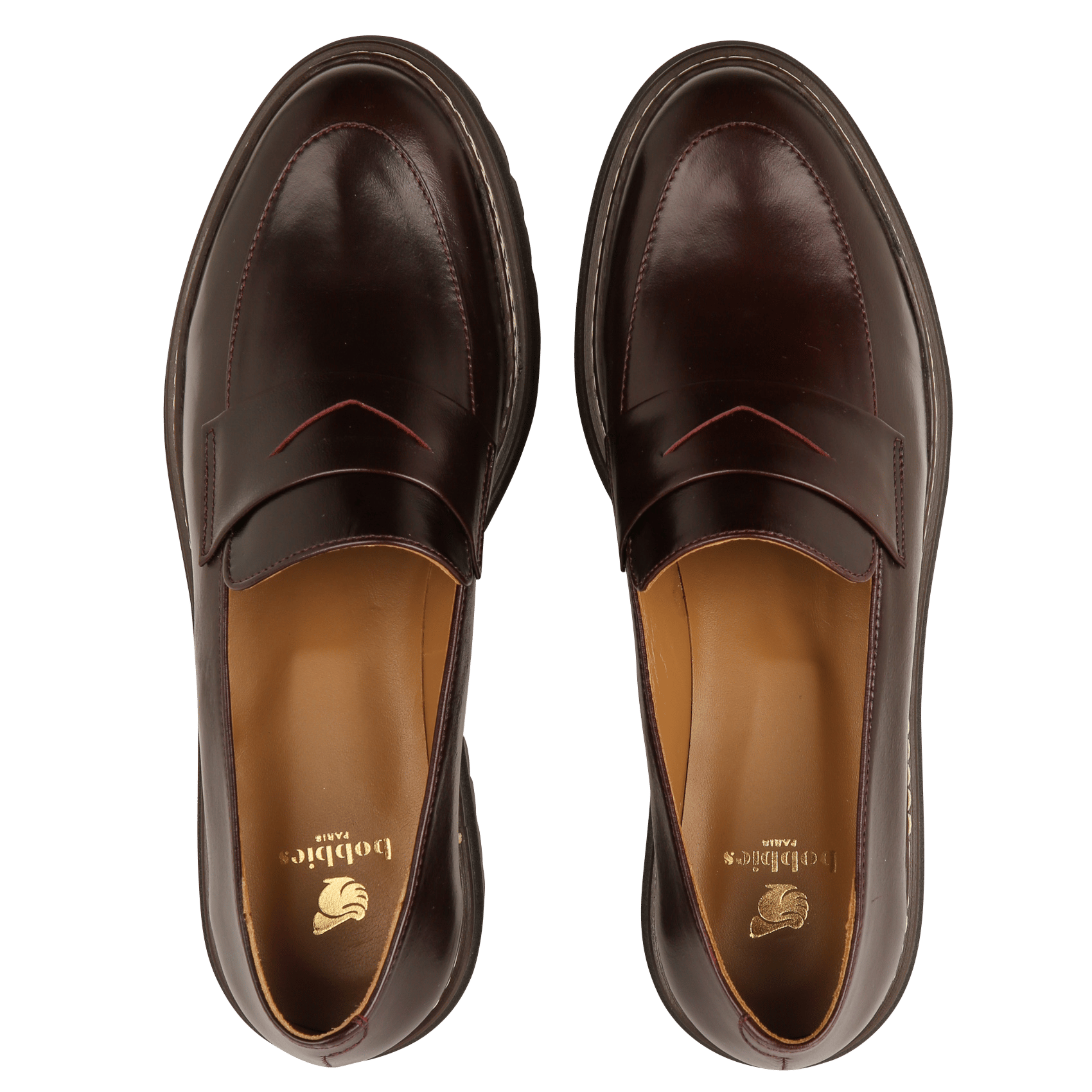 Mocassins en cuir BOBBIES Prune