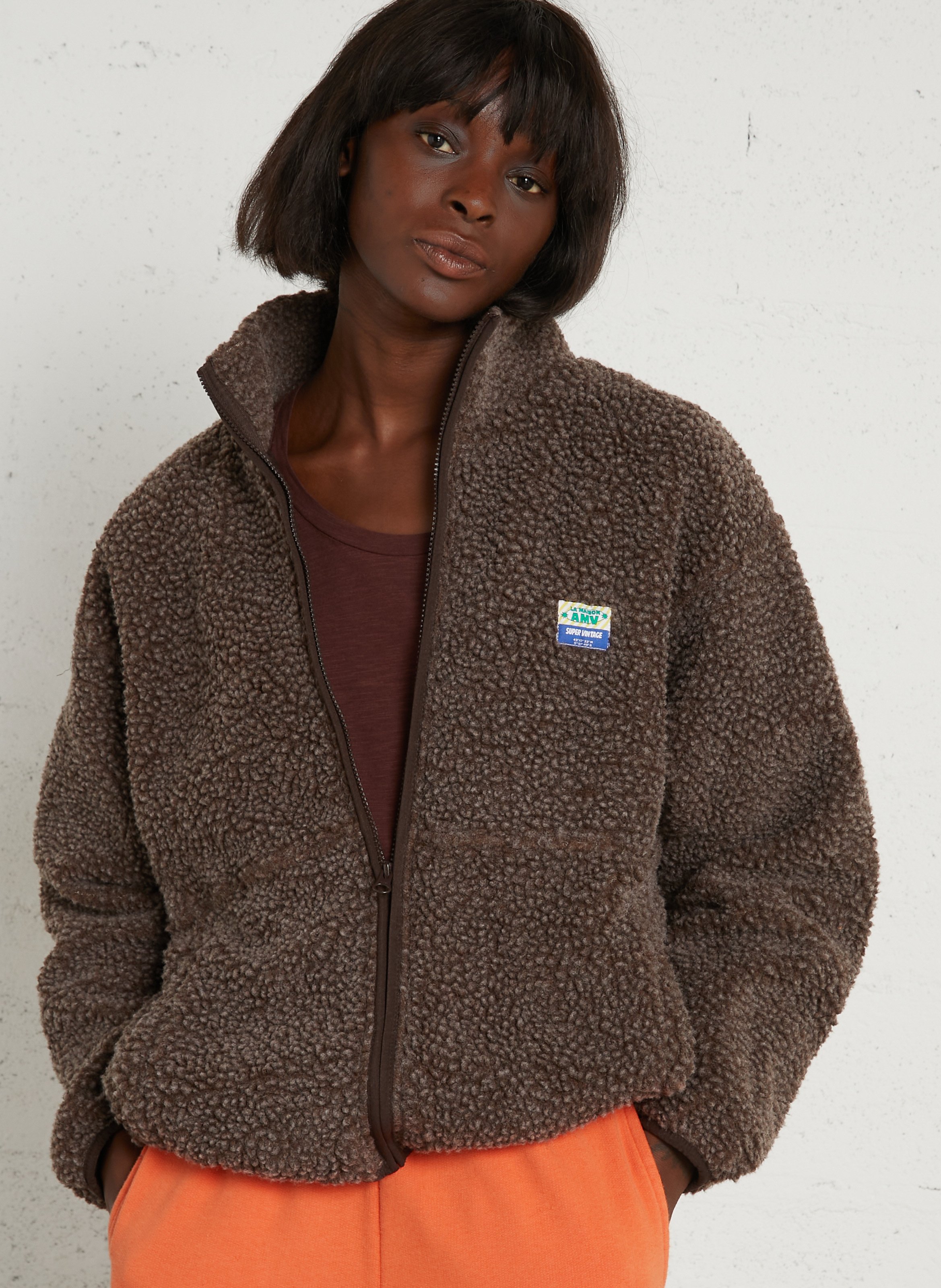 Zip-up fleece jacket AMERICAN VINTAGE